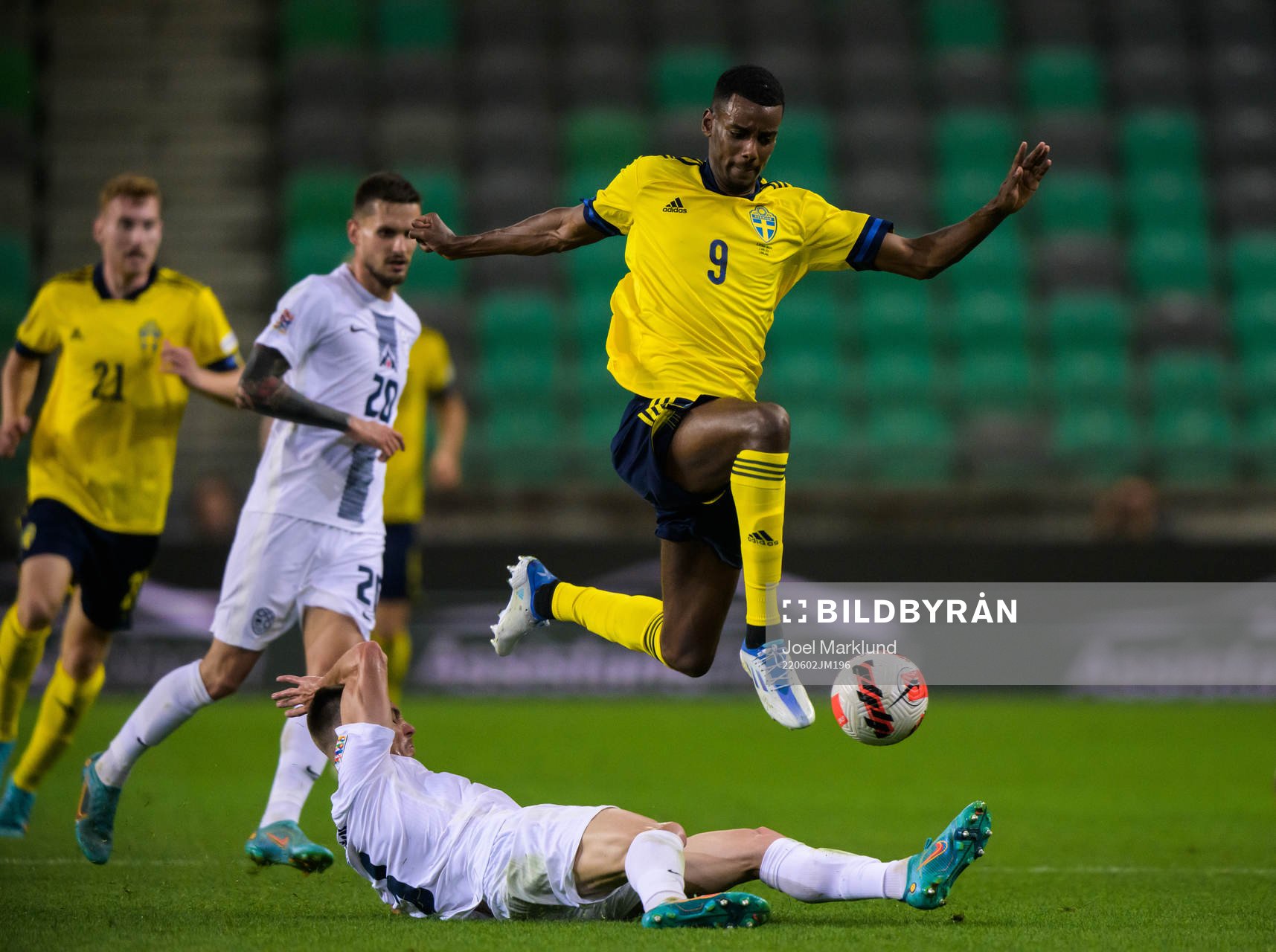 Gregor Sikosek of Slovenia and Alexander Isak of Sweden
