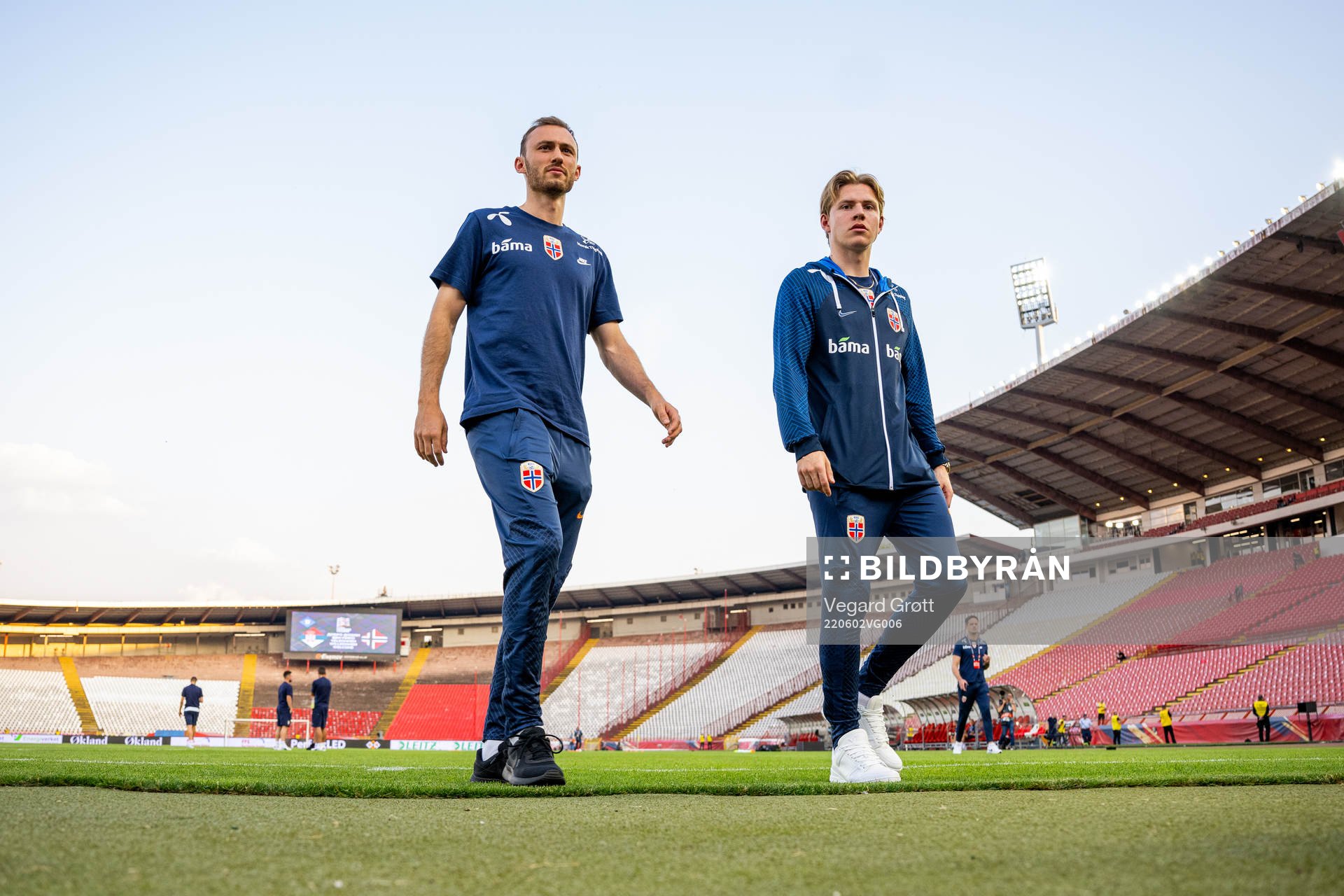Fredrik Aursnes and Jens Petter Hauge of Norway