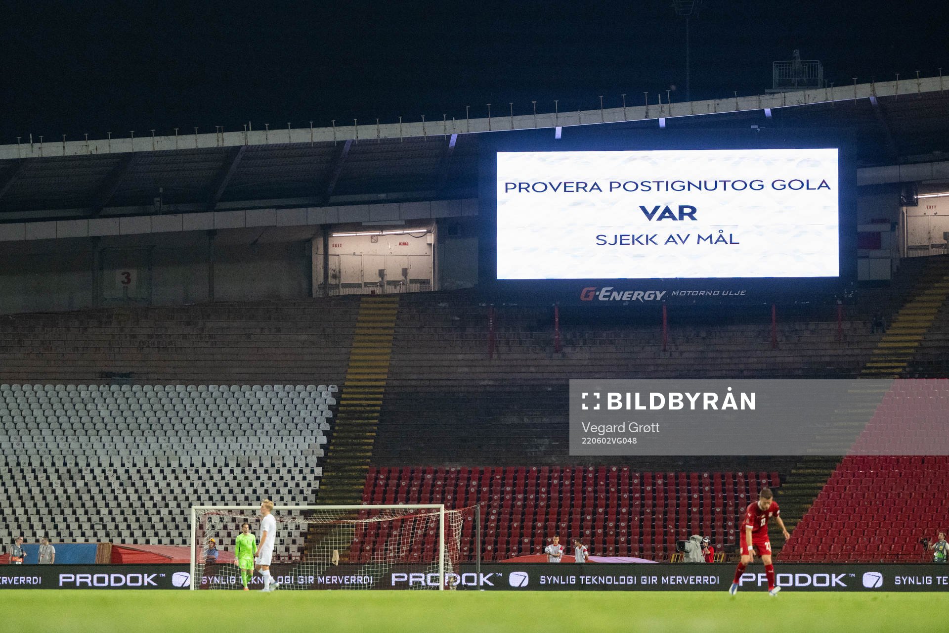 The 0-1 goal by Erling Braut Haaland of Norway awaits a
