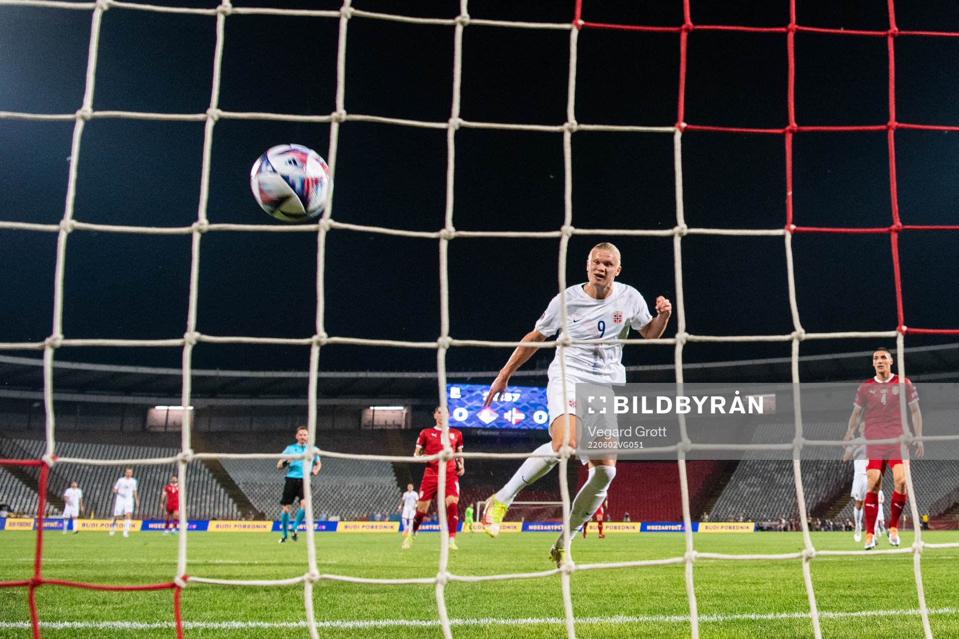 Erling Braut Haaland of Norway scores 0-1