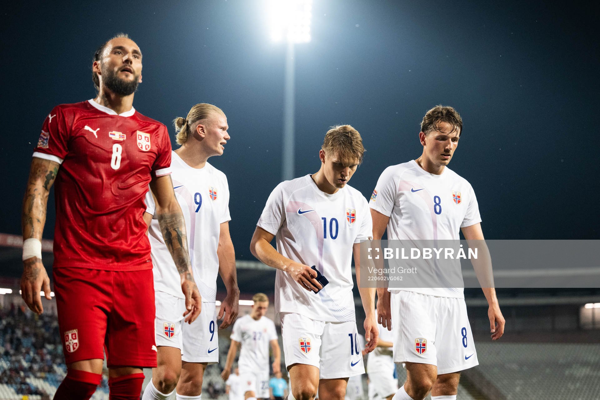 Erling Braut Haaland, Martin Ødegaard, Sander Berge of