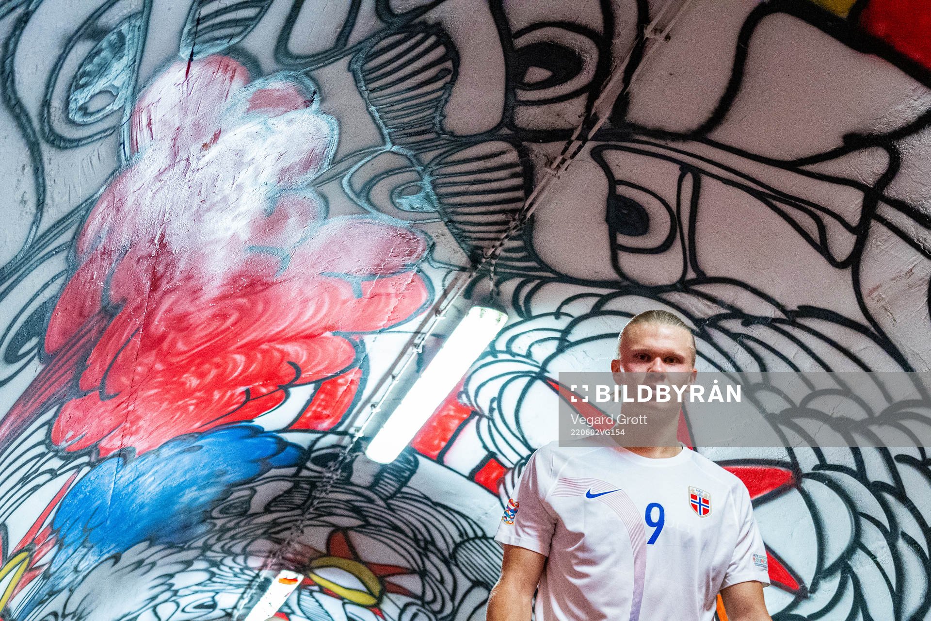 Erling Braut Haaland of Norway at half-time