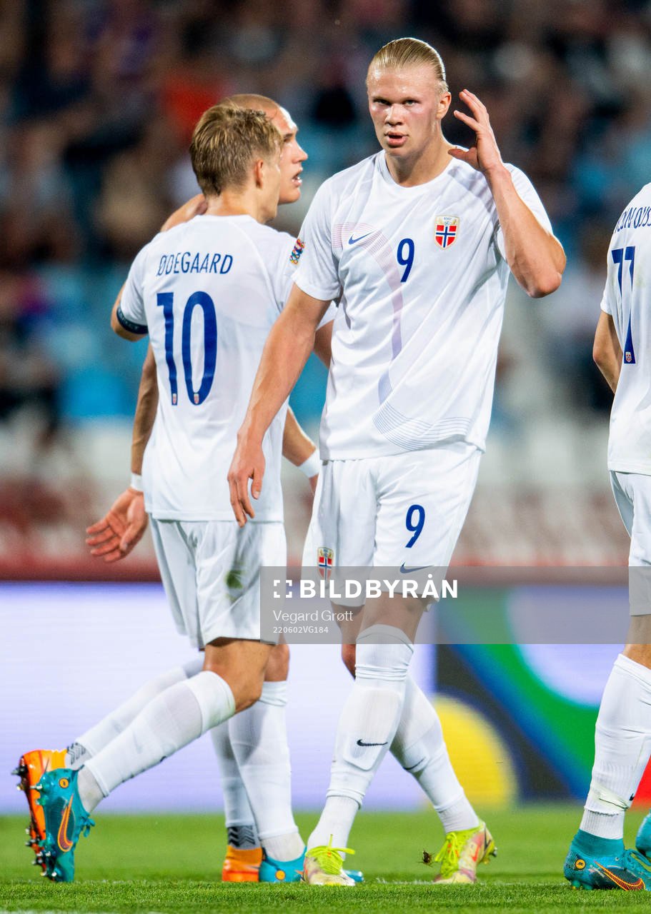 Erling Braut Haaland of Norway celebrates