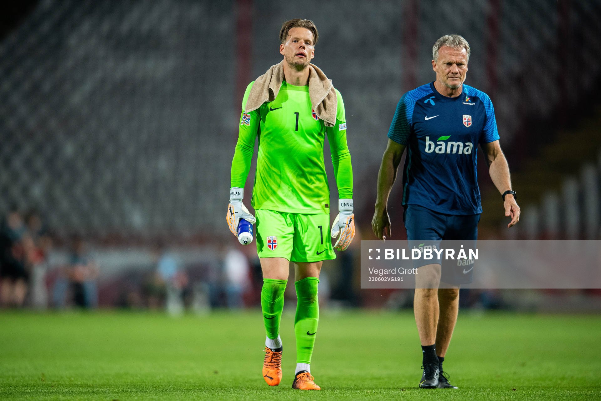 Goalkeeper Ørjan Håskjold Nyland and goalkeeper coach