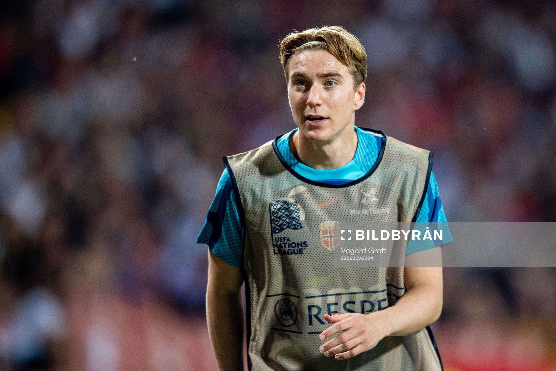 Kristian Thorstvedt of Norway warms up