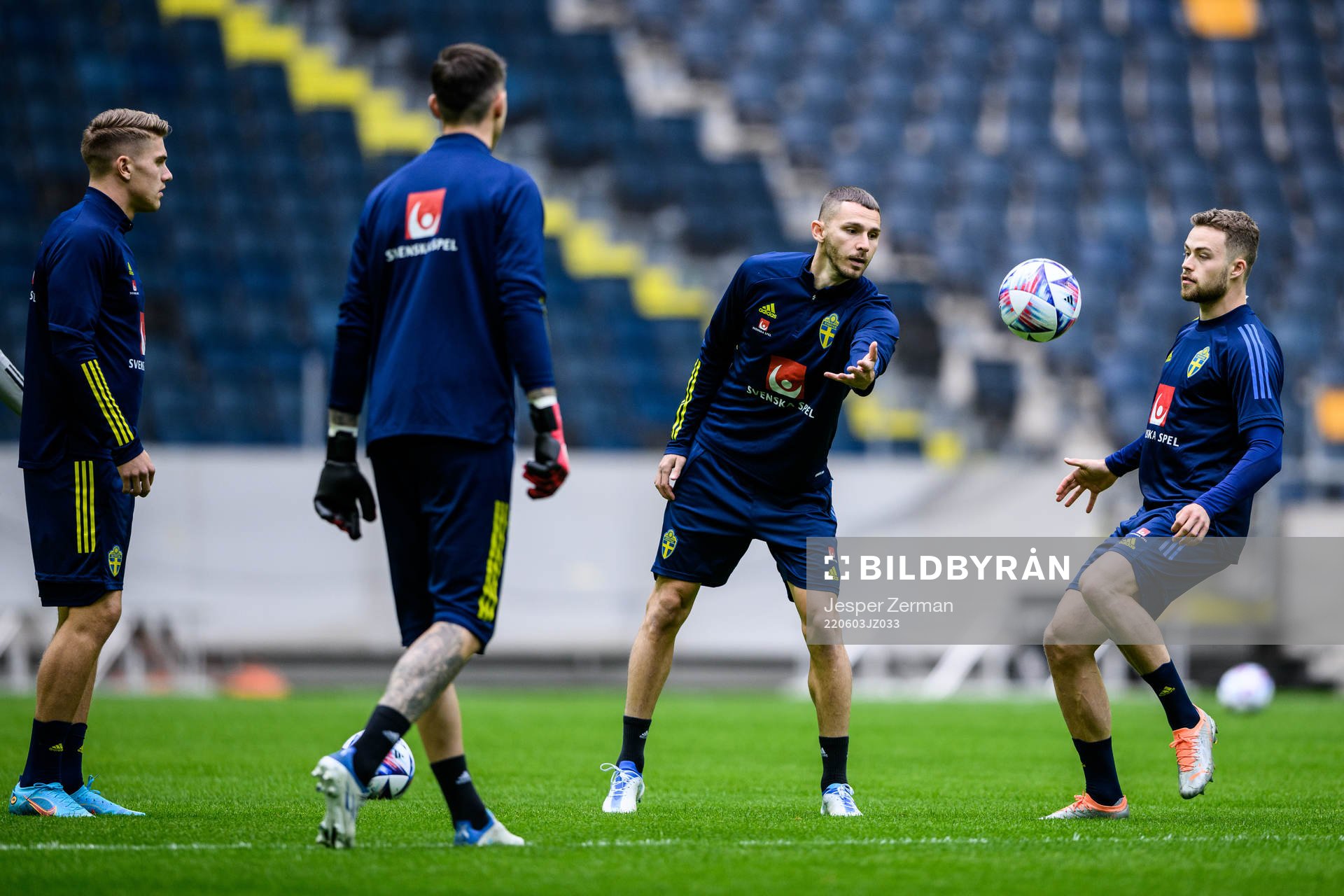 Branimir Hrgota and Gabriel Gudmundsson of the Swedish