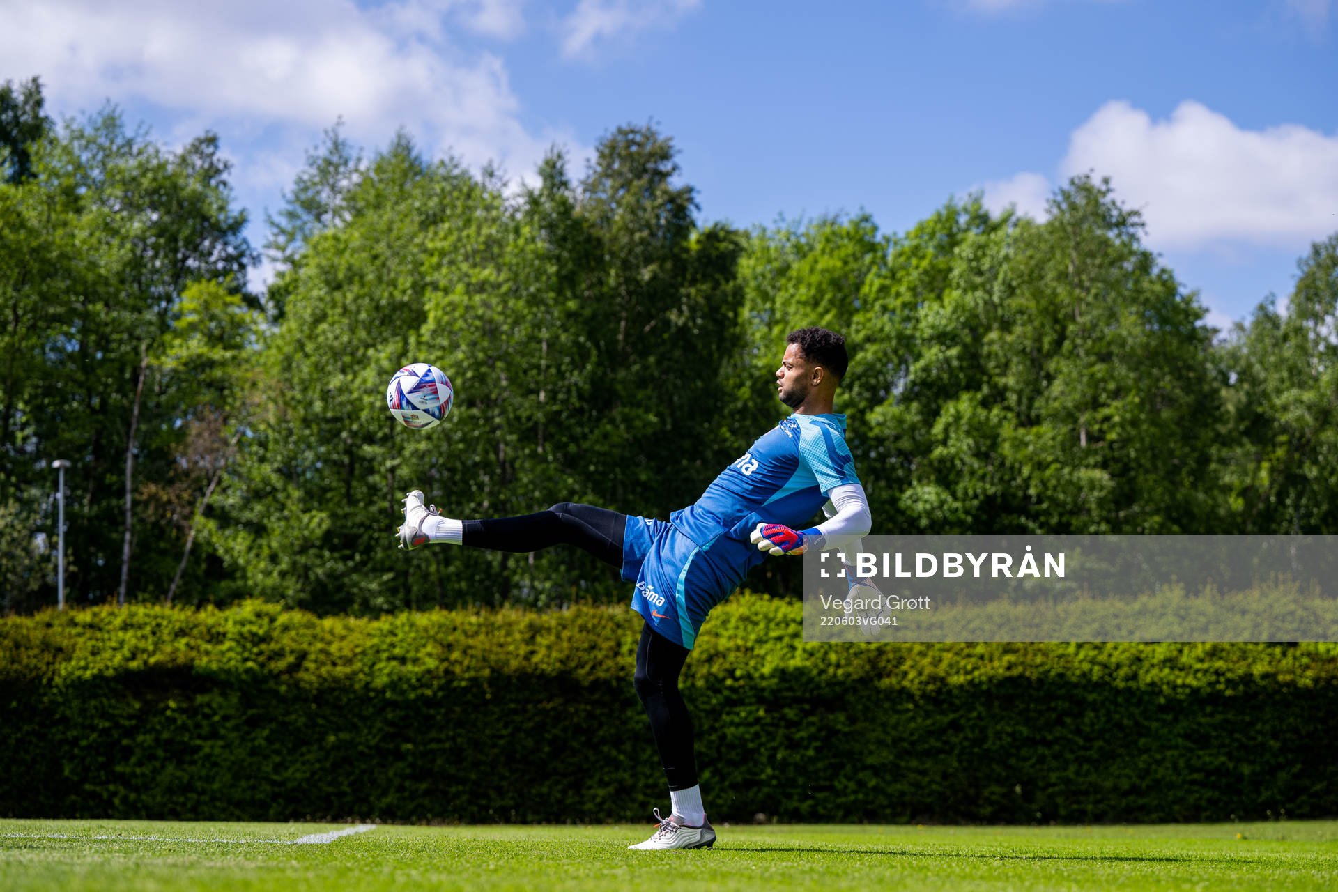 Goalkeeper Sten Grytebust of the Norwegian national