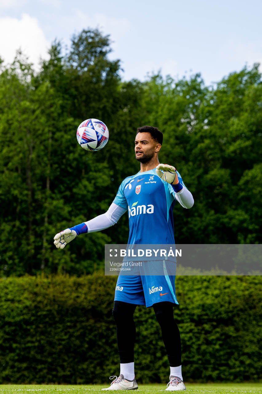 Goalkeeper Sten Grytebust of the Norwegian national