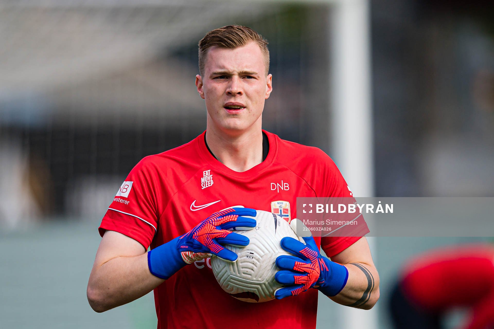 Kristoffer-August Sundquist Klaesson of Norway warms up