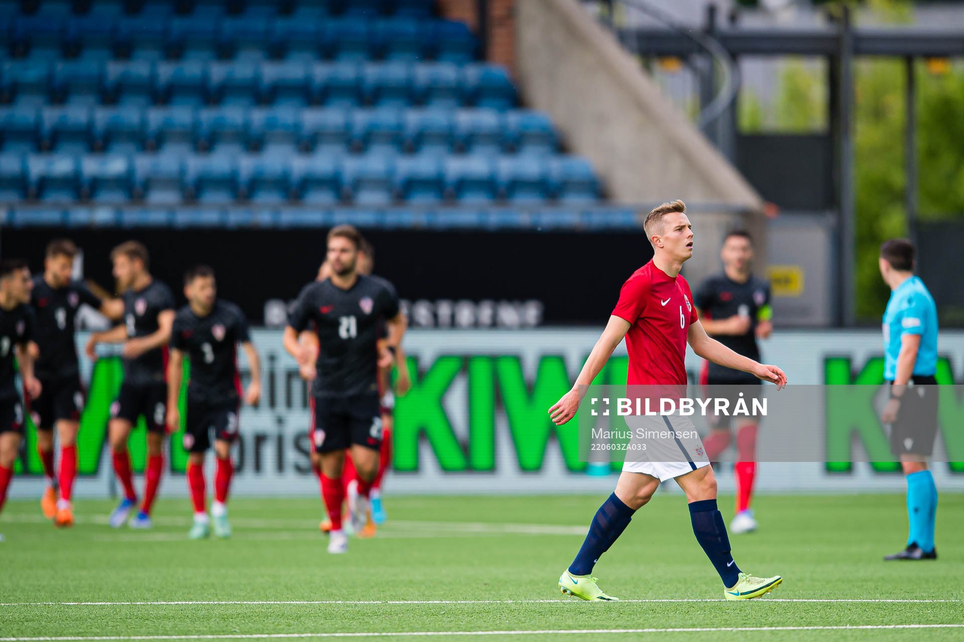Johan Hove of Norway looks dejected