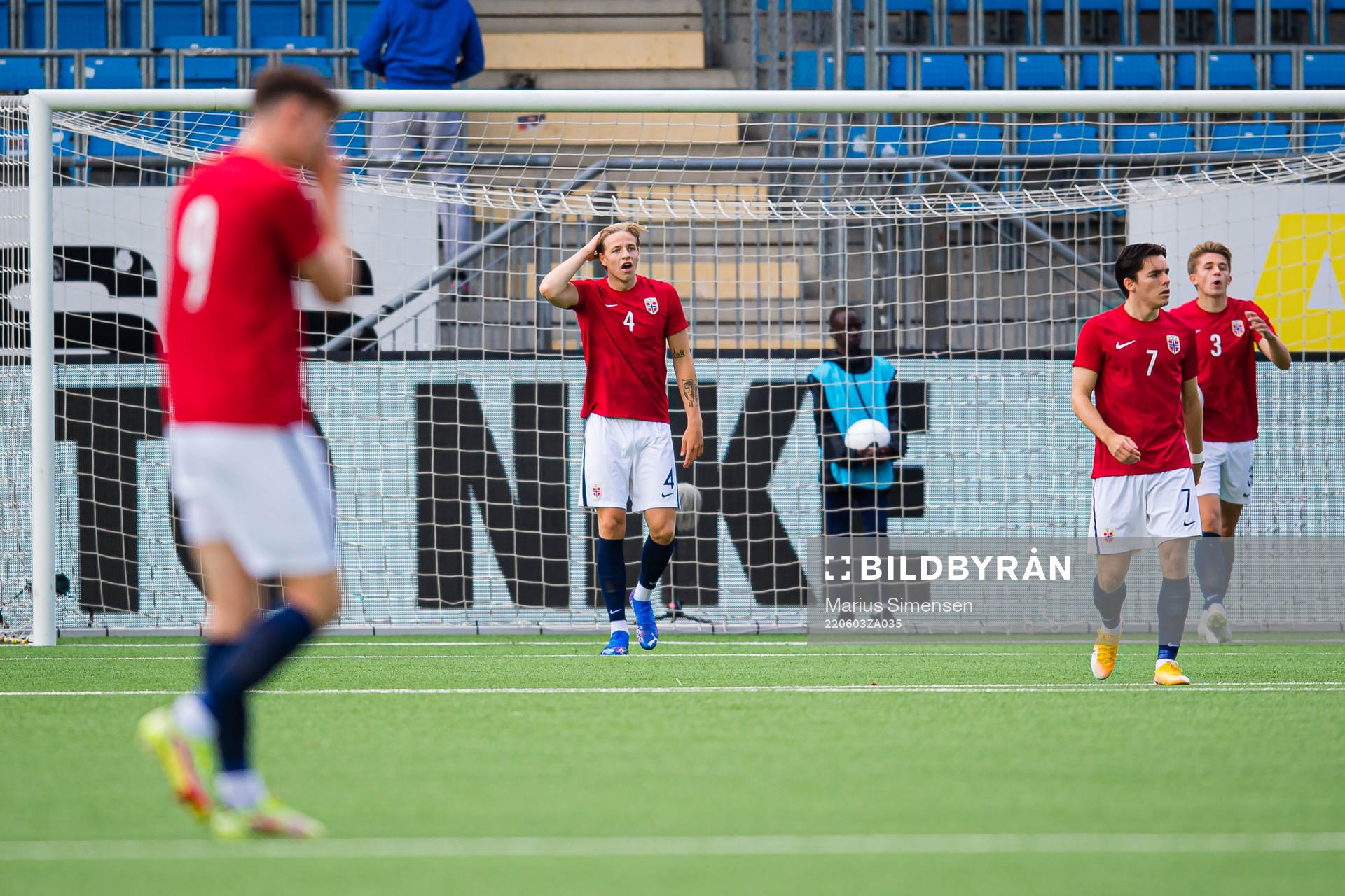 Jesper Norman Daland of Norway looks dejected