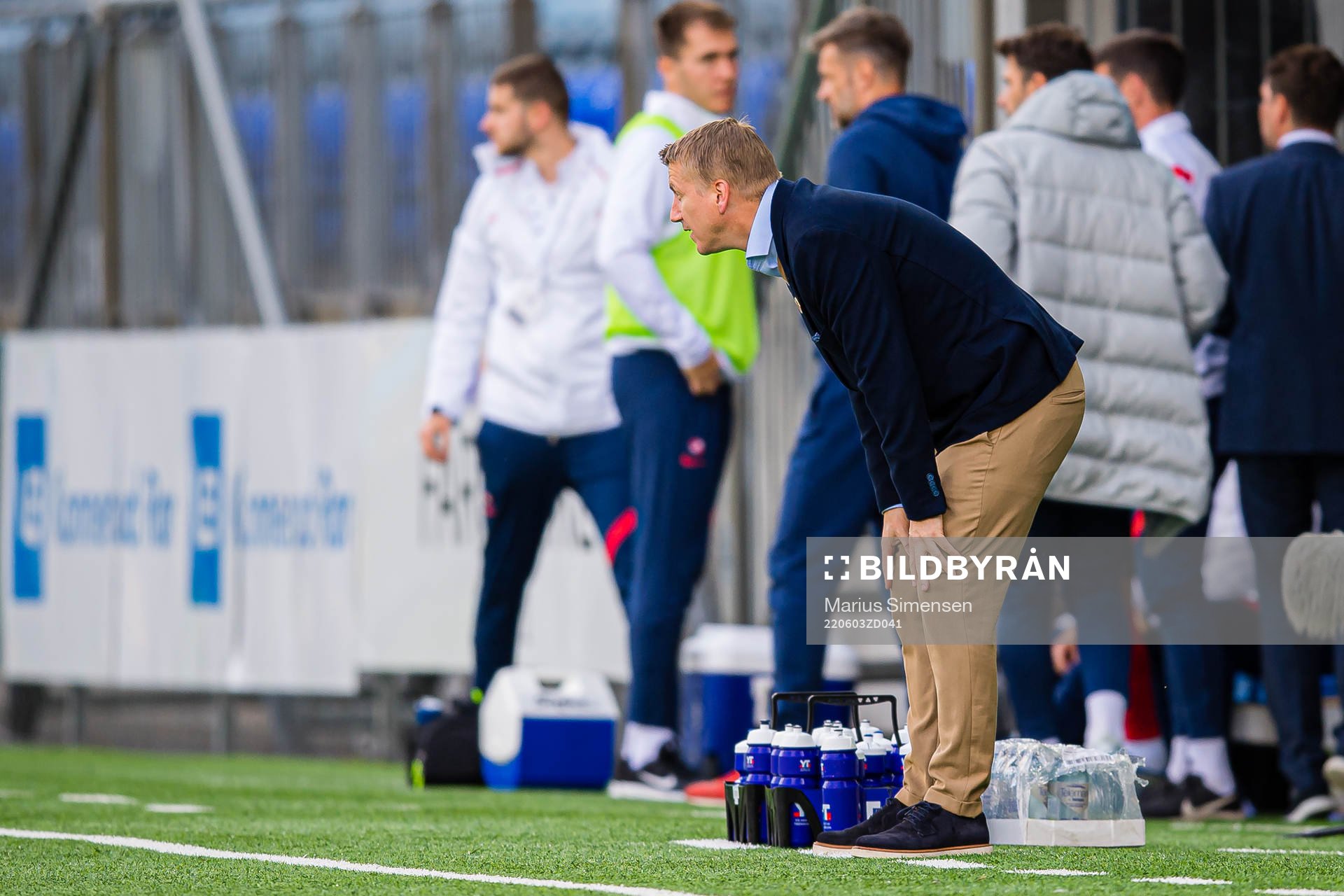 Leif Gunnar Smerud, head coach of Norway, looks dejected