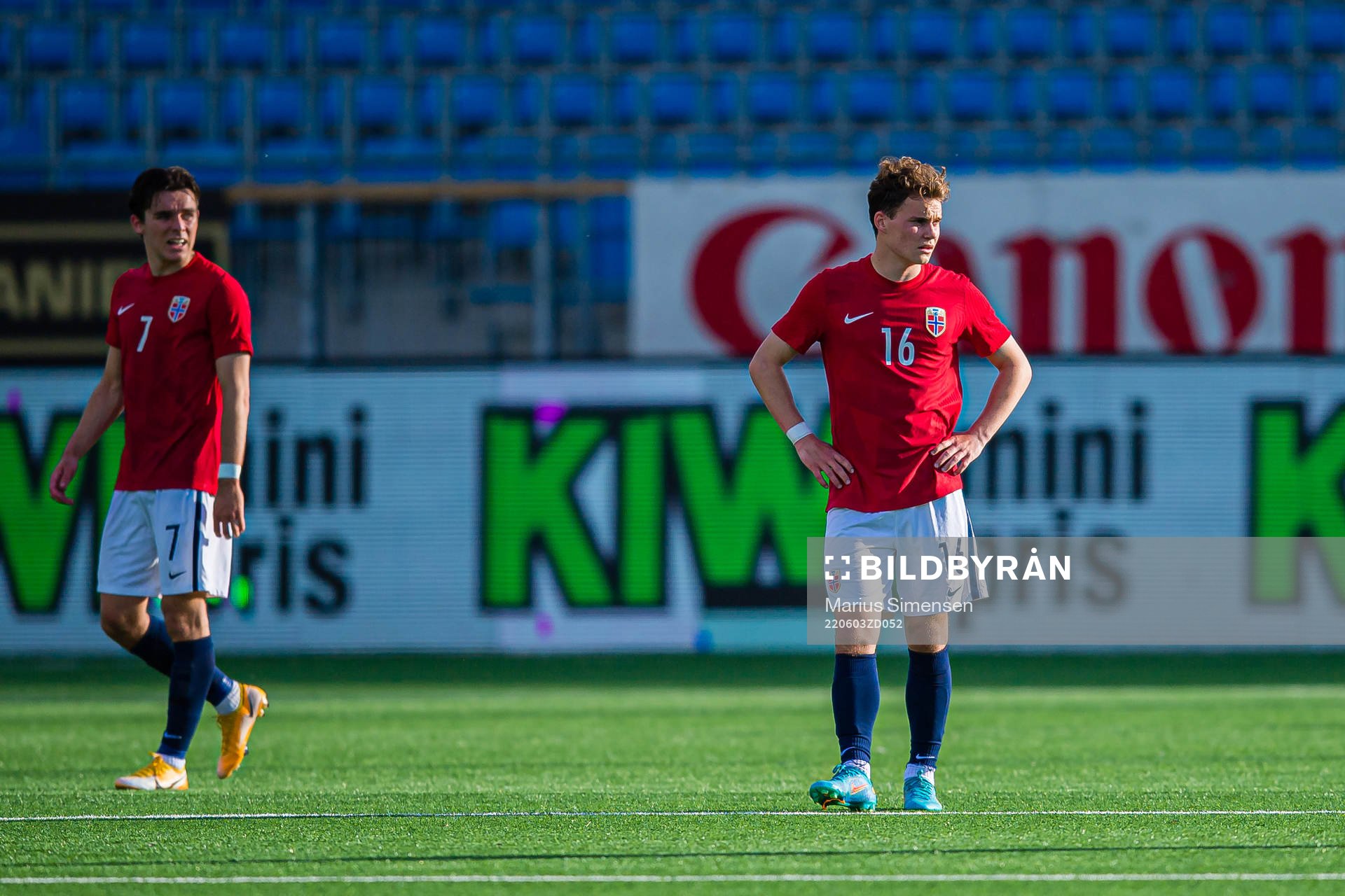 Kristian Fredrik Malt Arnstad of Norway looks dejected