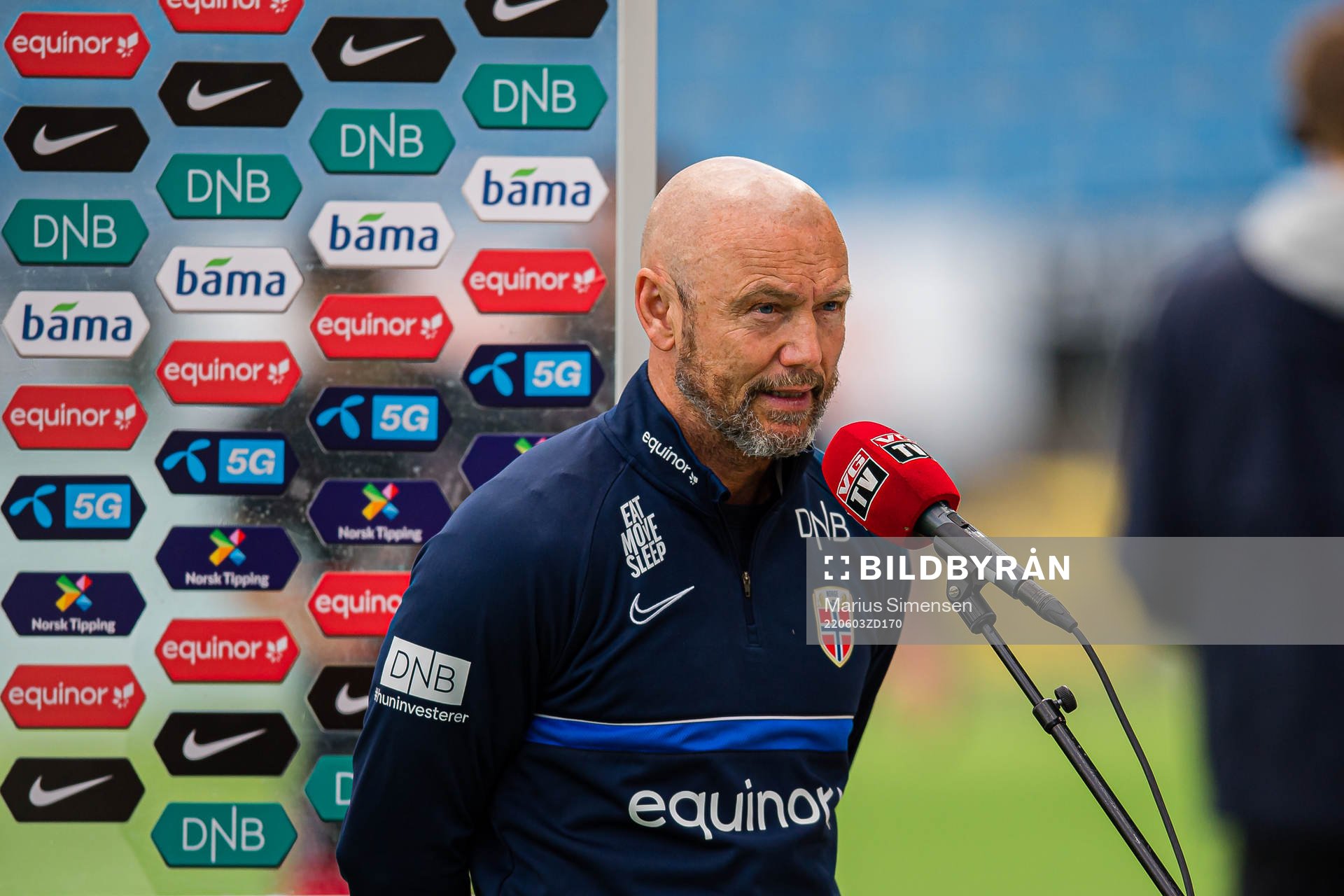 Mark Dempsey, assistant coach of Norway, during the UEFA European Under-21 Qualifier football match between Norway and Croatia on June 3, 2022 in Drammen.