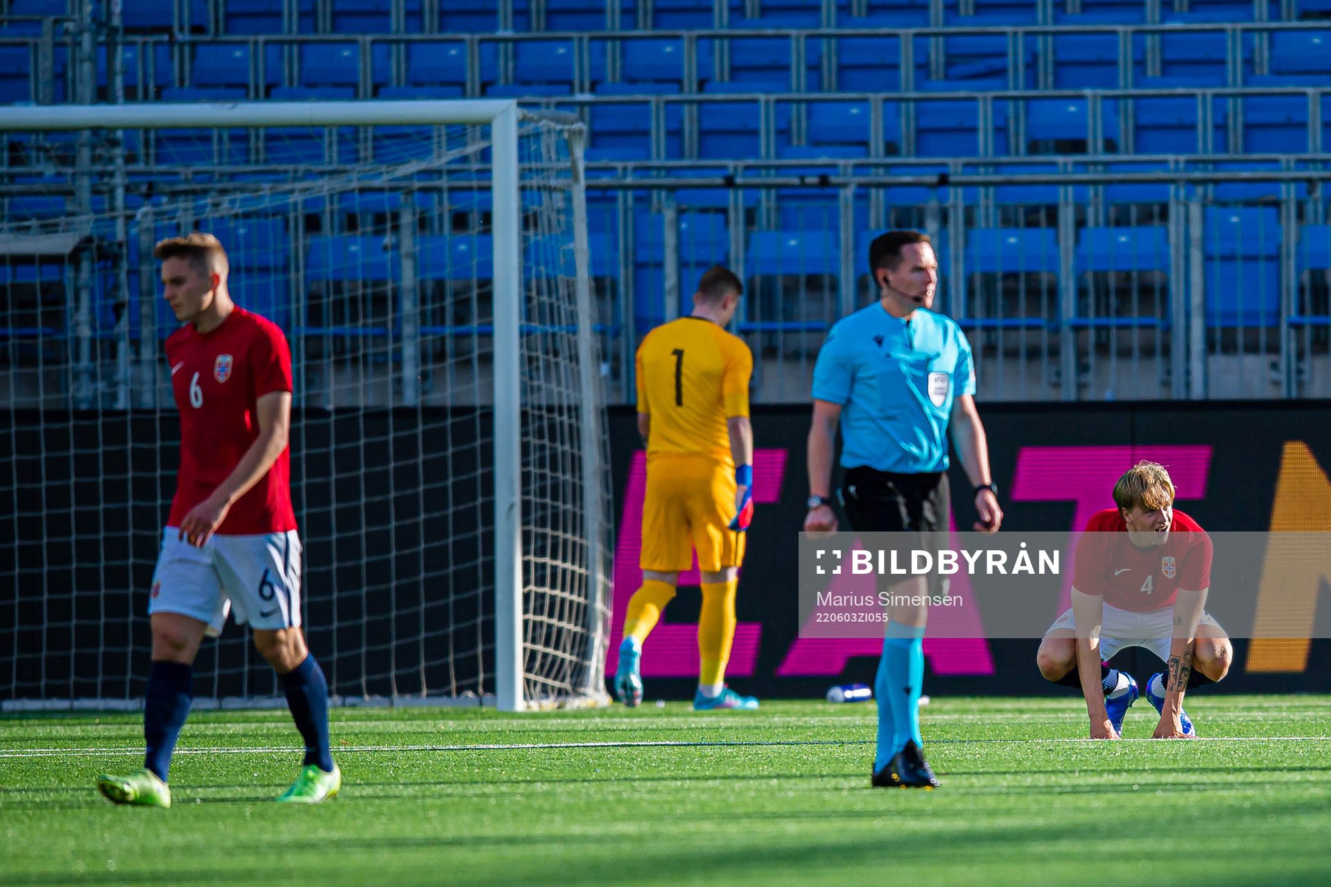 Jesper Norman Daland of Norway looks dejected