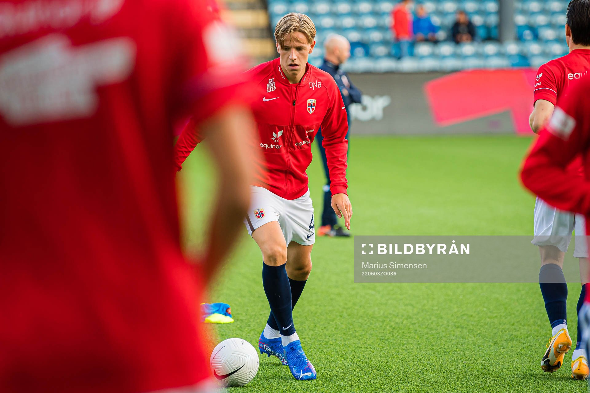 Jesper Norman Daland of Norway warms up