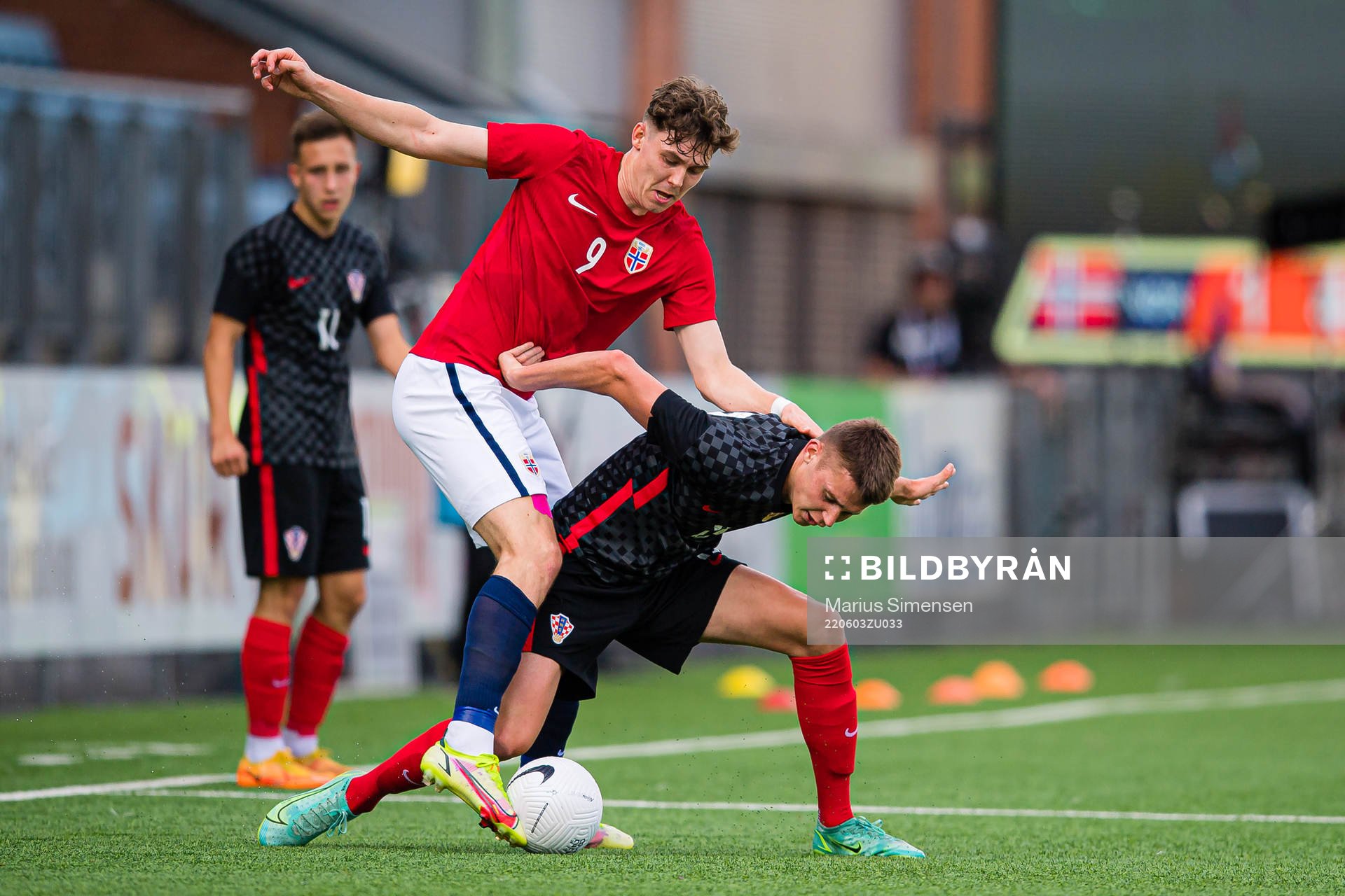 Jørgen Strand Larsen of Norway and Lukas Kačavenda of