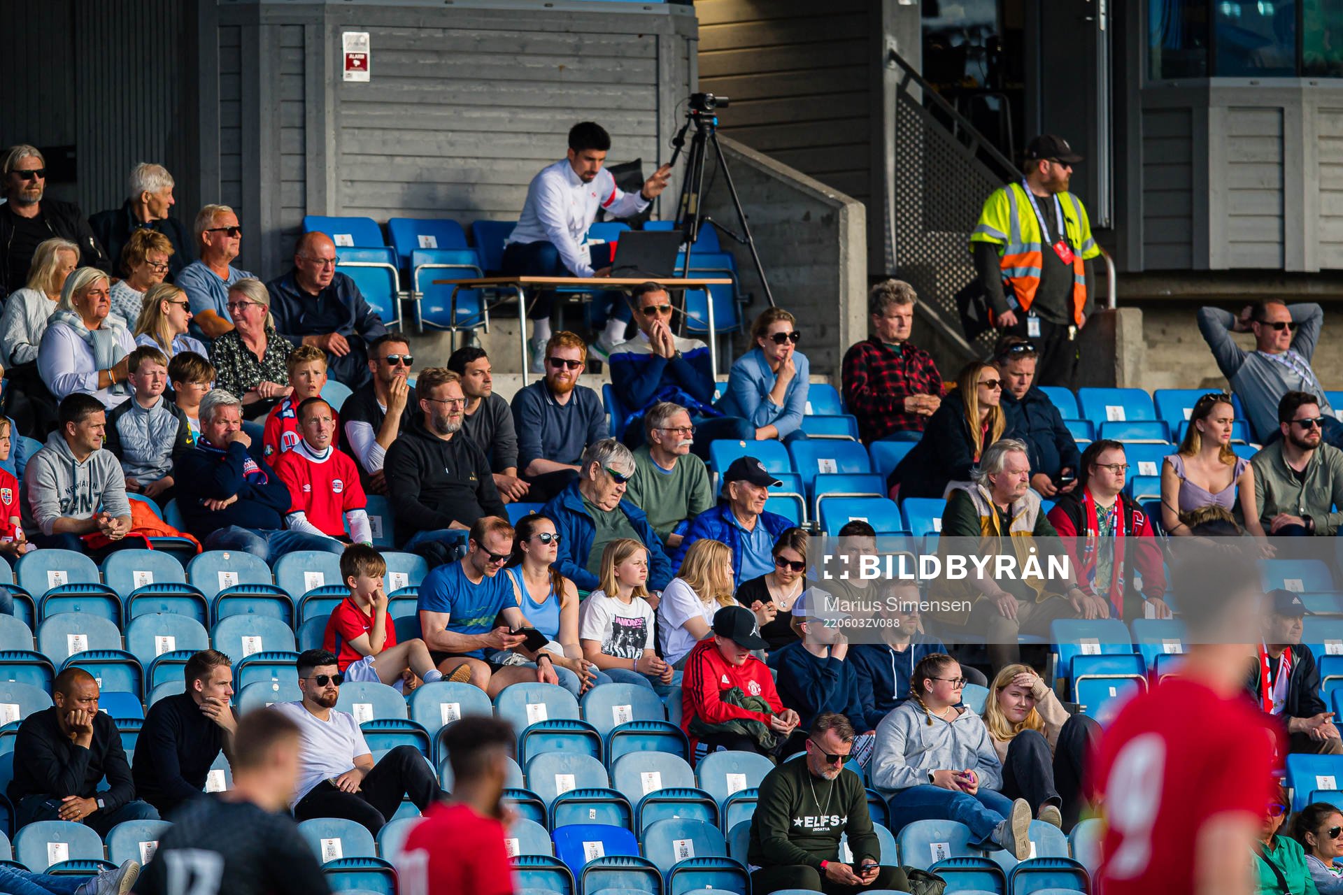 Spectators in the stands