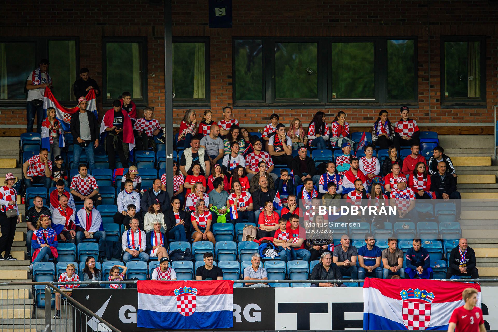Spectators in the stands