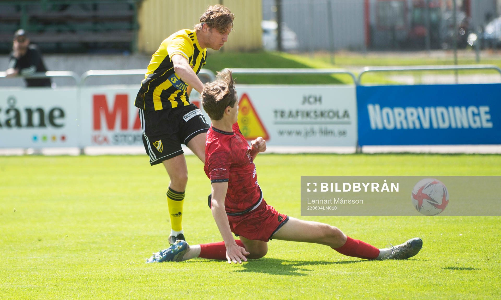 IFK Hässleholms Isaac Holmberg i matchen i div. 2 Södra