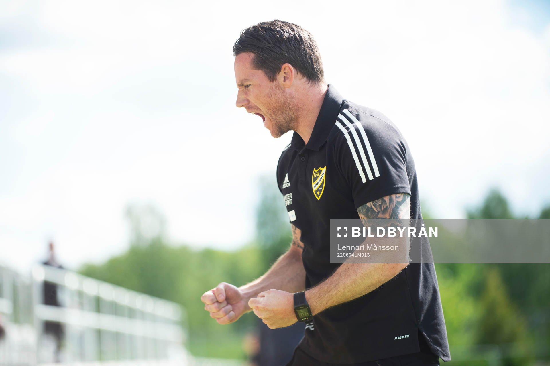  i matchen i div. 2 Södra Götaland mellan IFK Hässleholm och Ariana FC i Hässleholm 4 juni 2022.