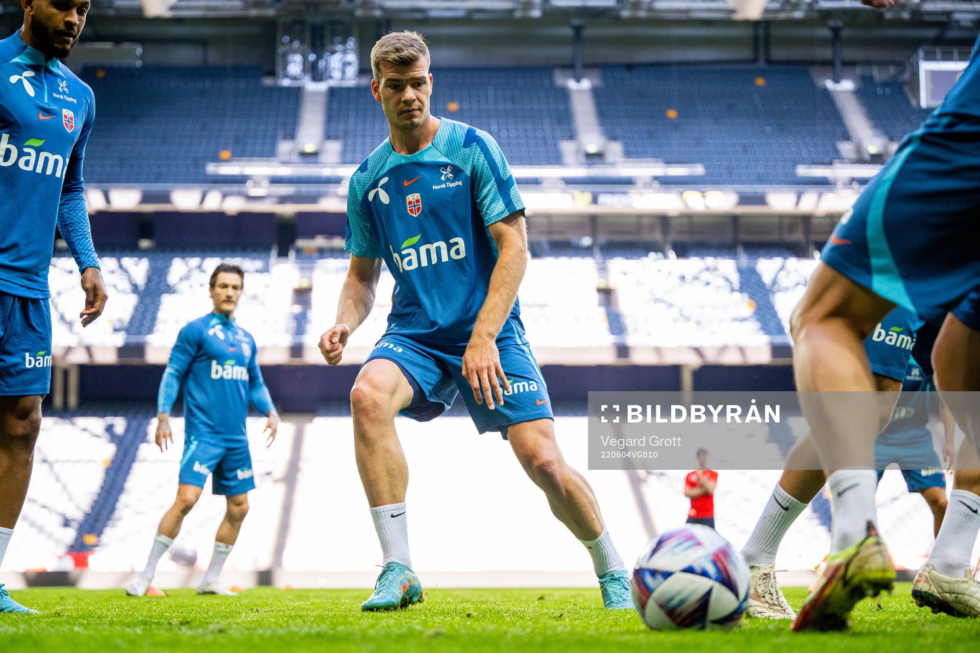 Alexander Sørloth of the Norwegian national football team