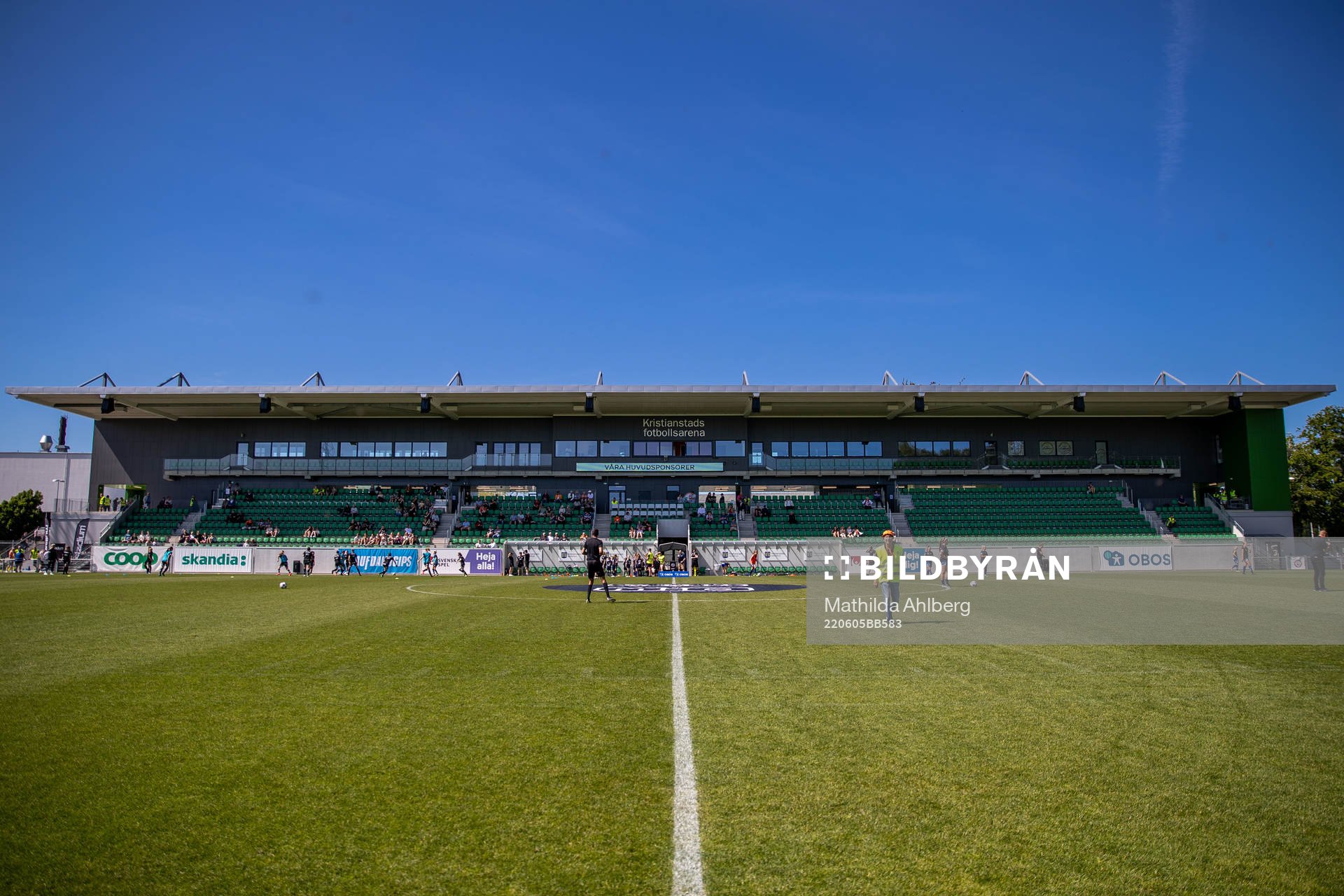 Interiör av Kristianstad fotbollsarena