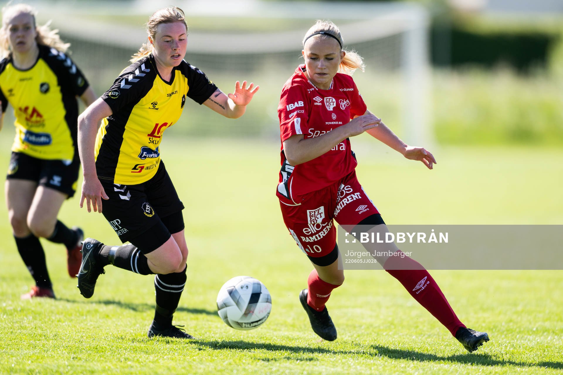 Elfsborgs Matilda Ståhlbom Karlsson under fotbollsmatchen i Div 2 Mellersta Götaland mellan Skultorp och Elfsborg den 5 juni 2022 i Skultorp.
