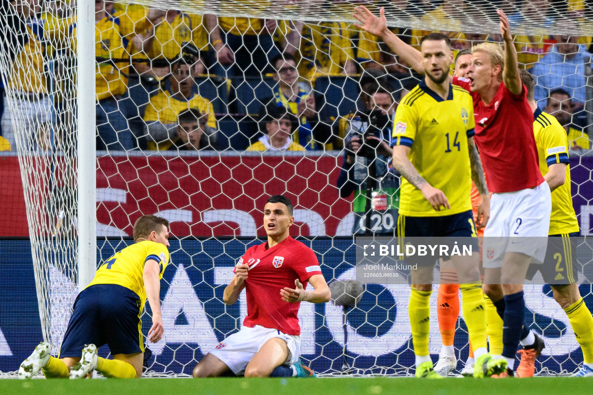 Mohamed Elyounoussi of Norway reacts