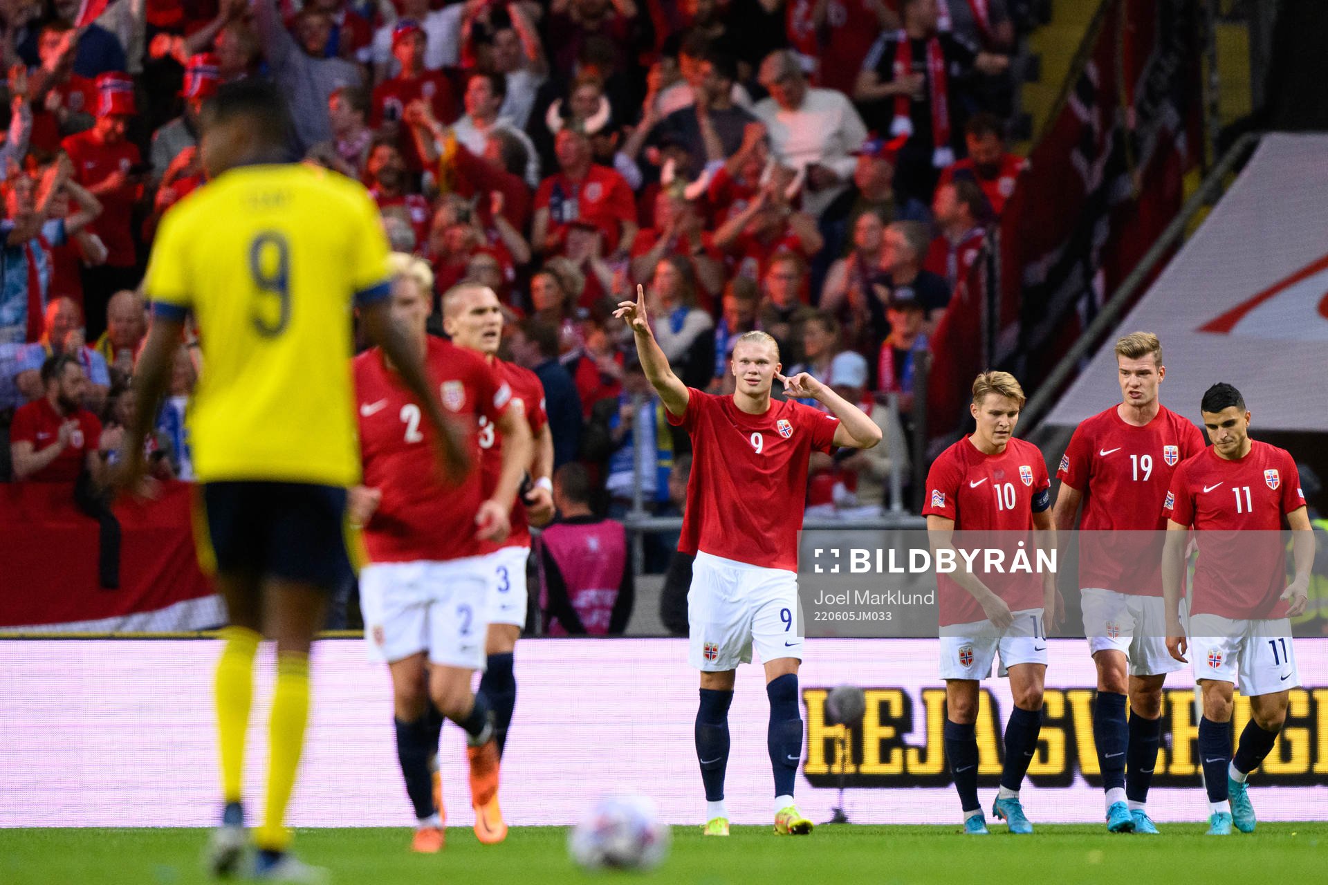 Erling Braut Haaland of Norway celebrates