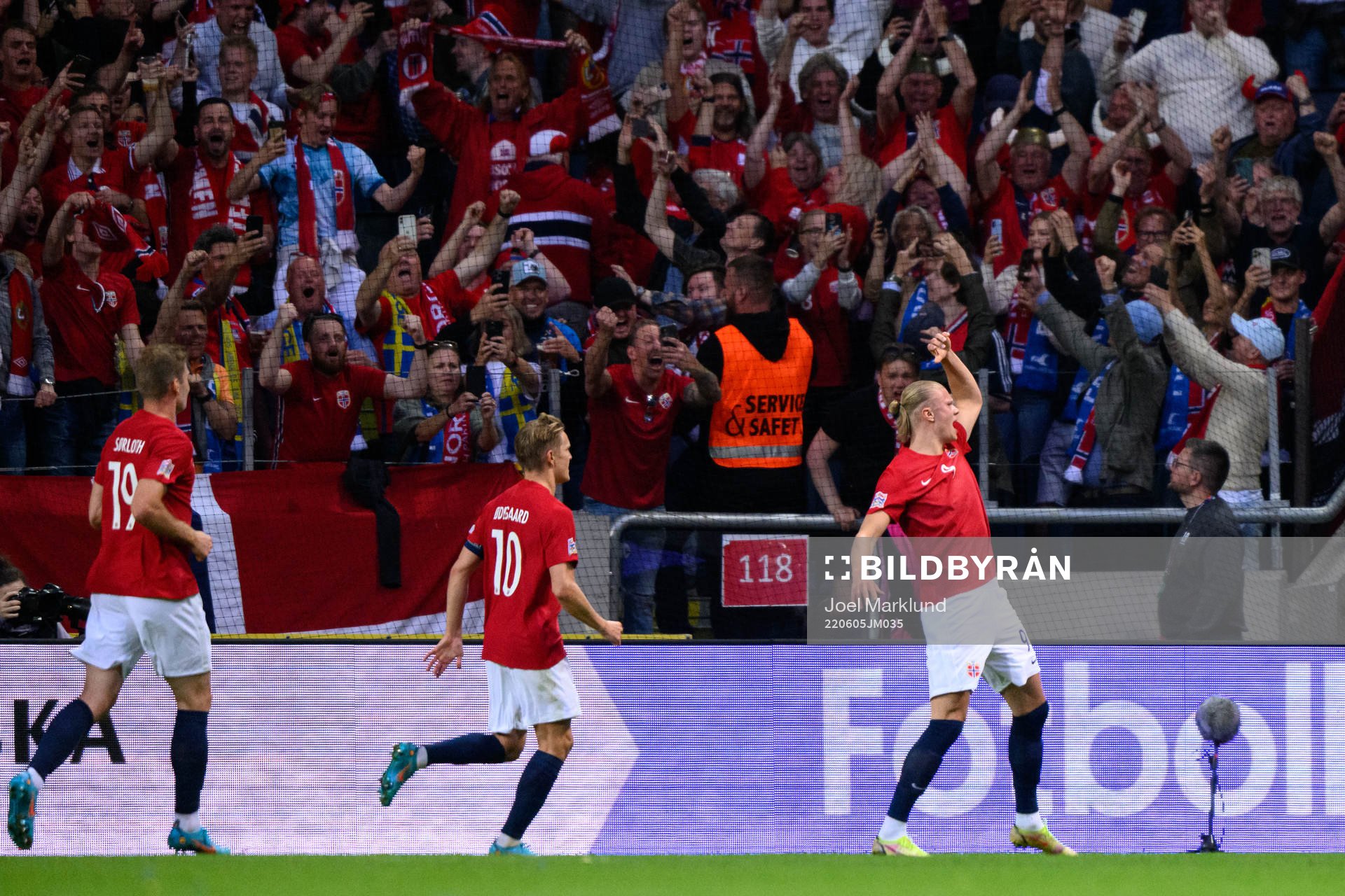 Erling Braut Haaland of Norway celebrates