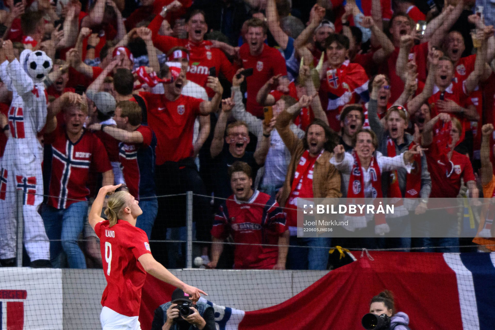 Erling Braut Haaland of Norway celebrates