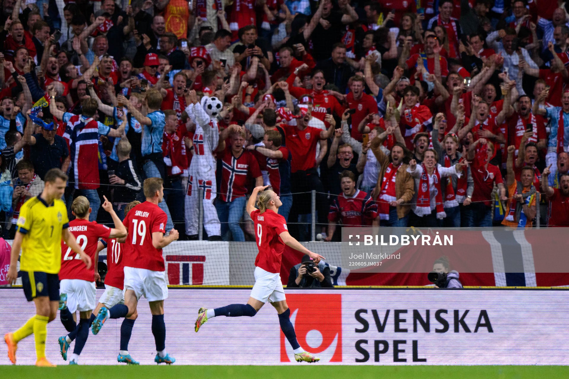 Erling Braut Haaland of Norway celebrates