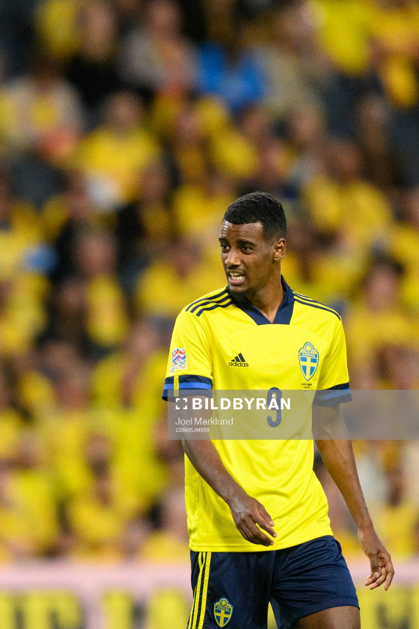 Alexander Isak of Sweden looks dejected