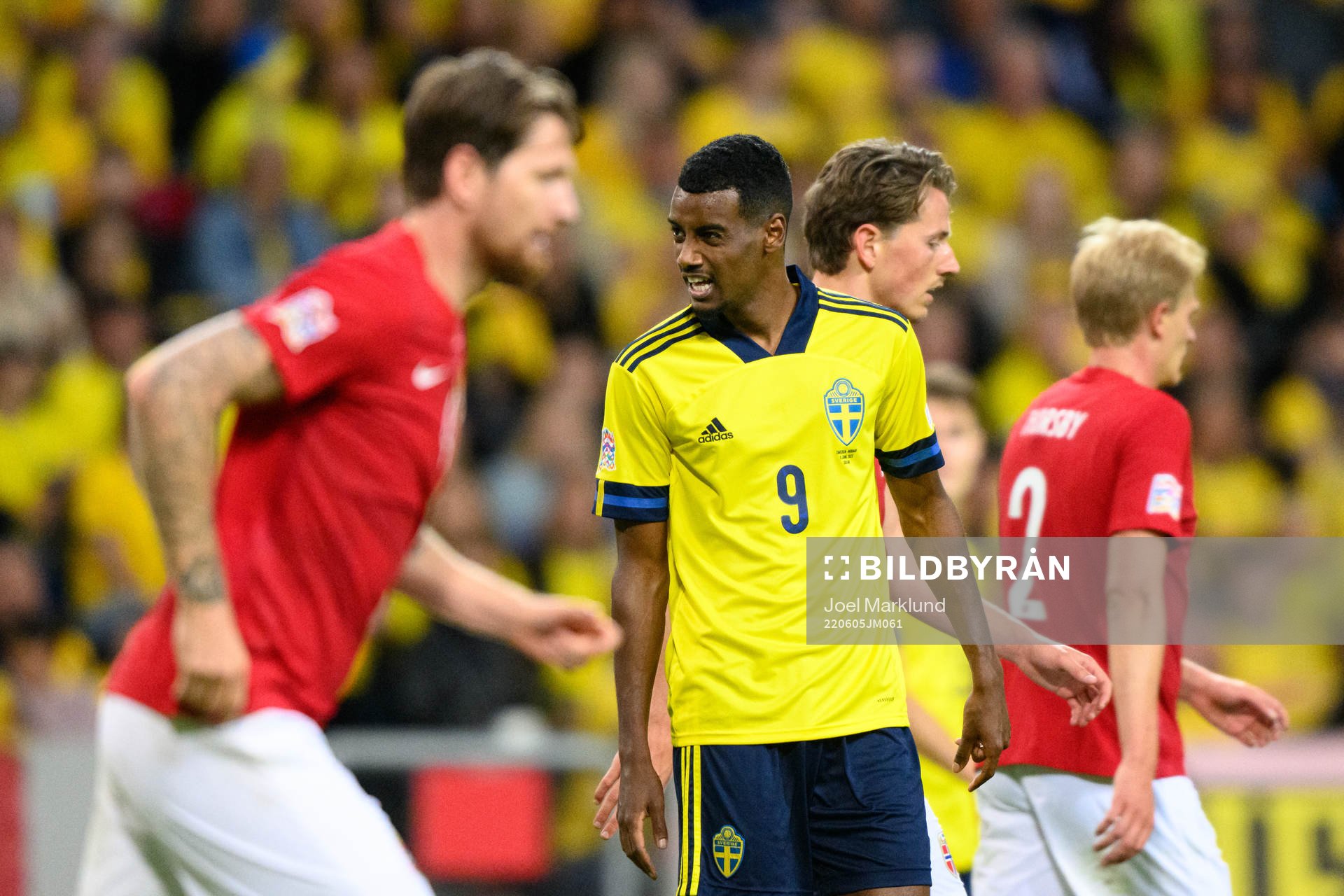 Alexander Isak of Sweden looks dejected