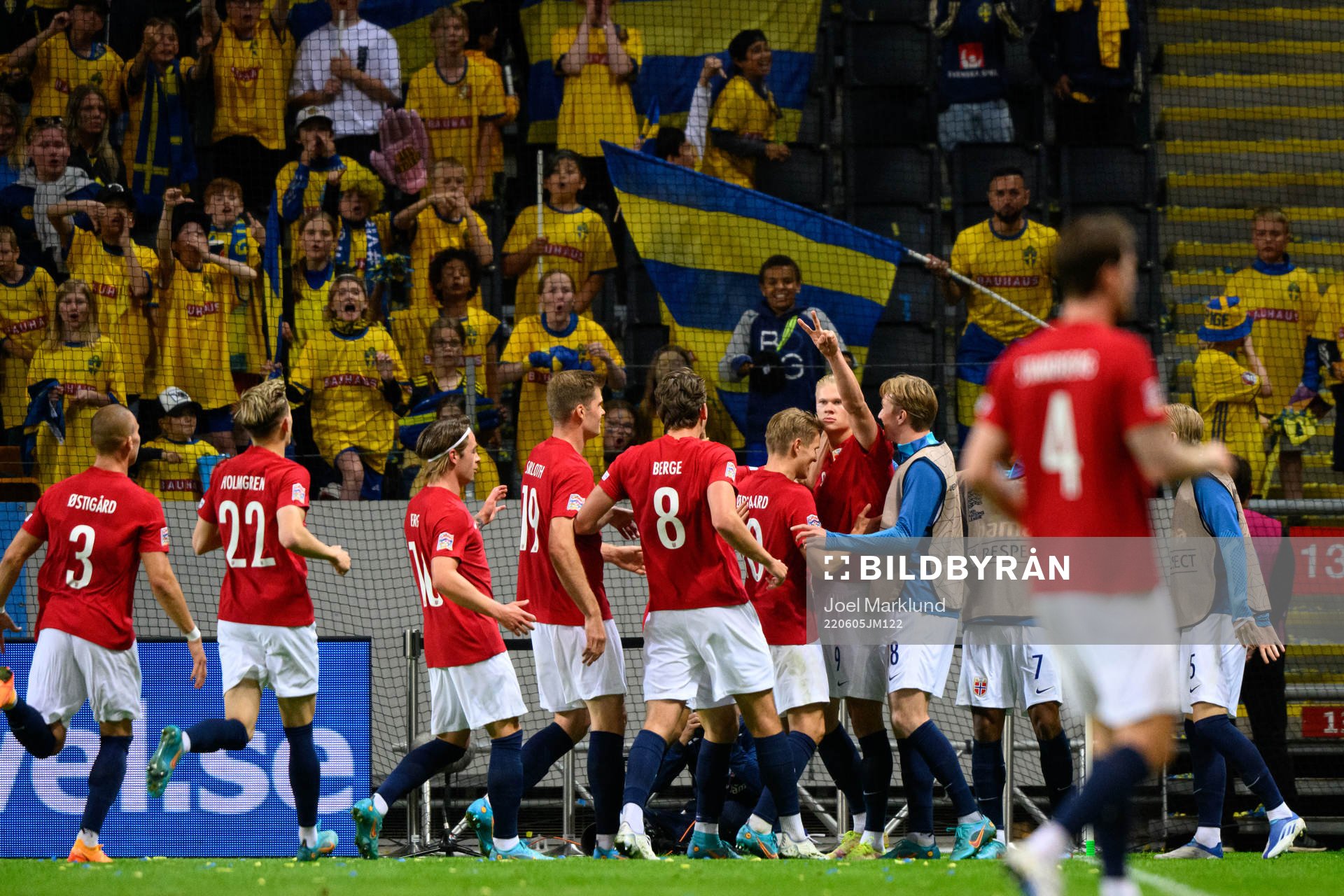 Erling Braut Haaland of Norway celebrates