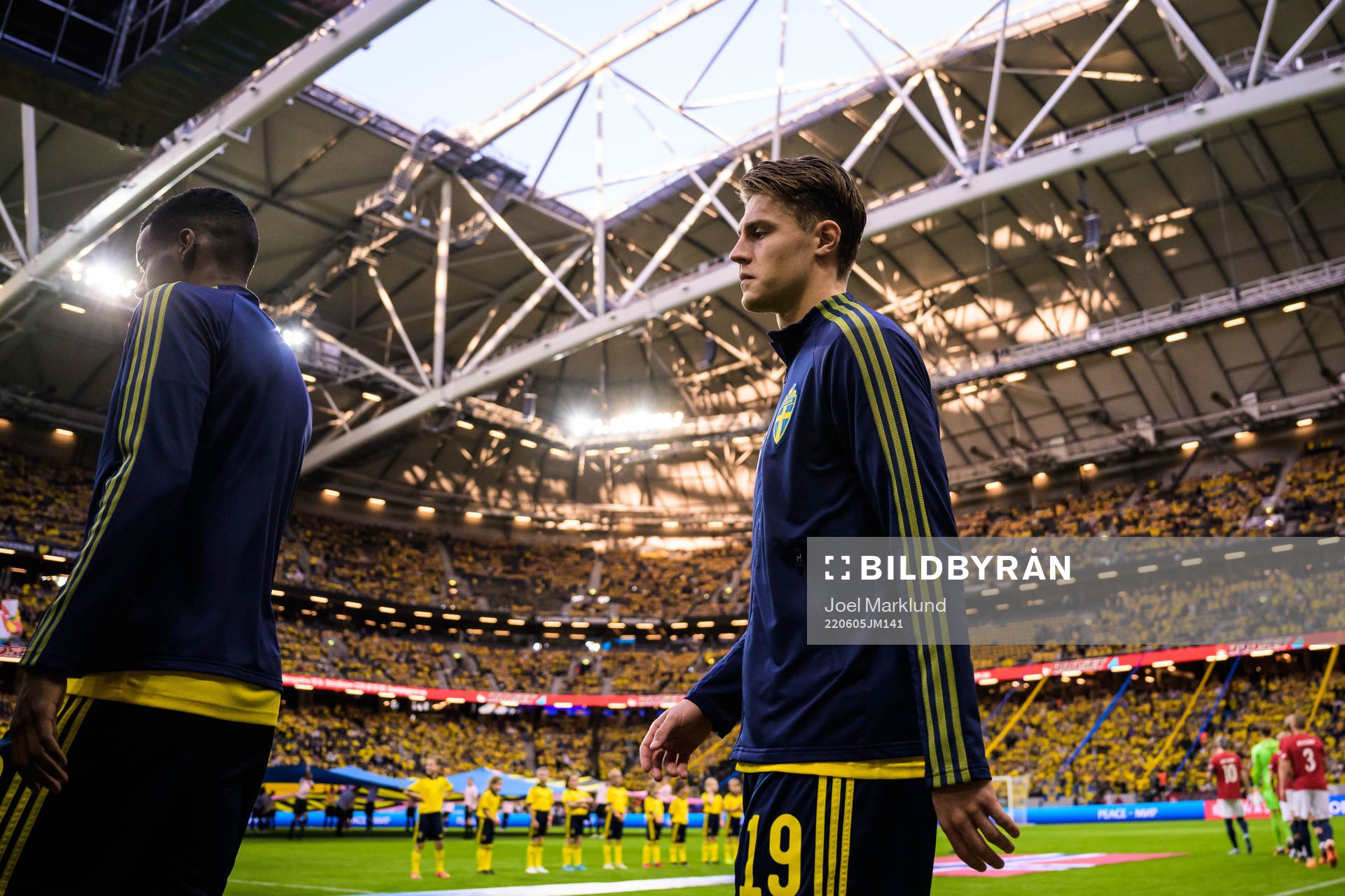 Mattias Svanberg of Sweden enters the pitch for the Nations