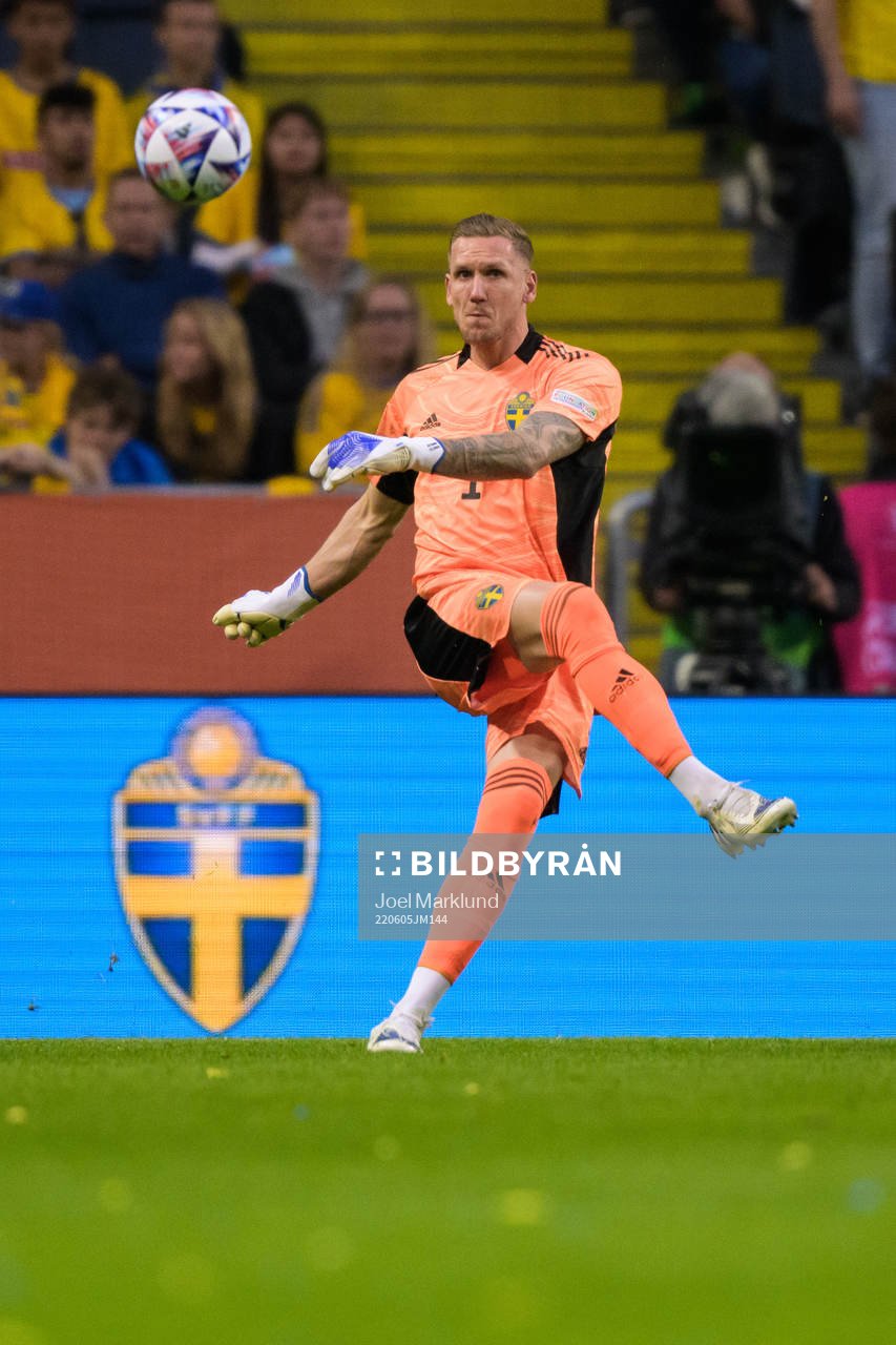 Goalkeeper Robin Olsen of Sweden