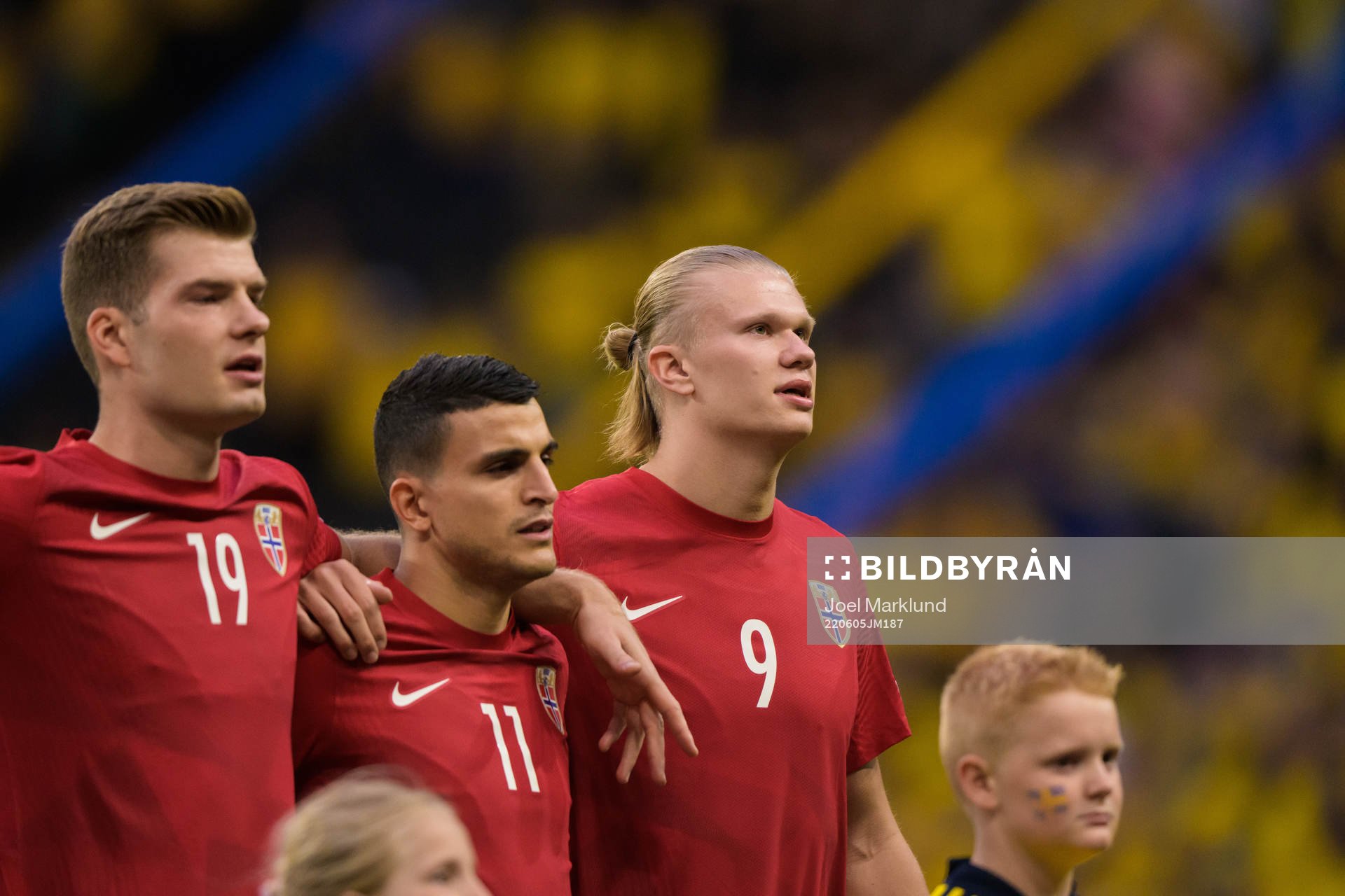 Alexander Sørloth, Mohamed Elyounoussi and Erling Braut