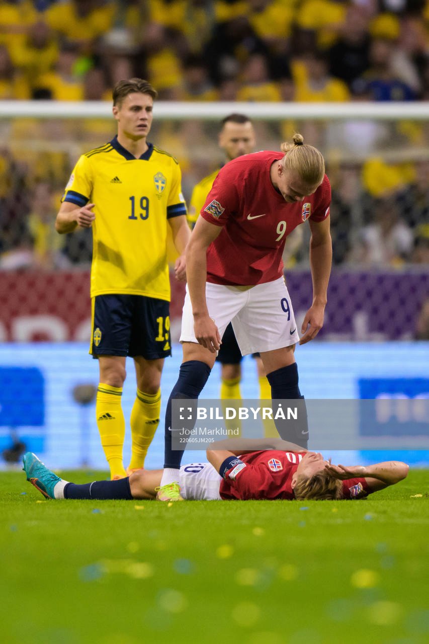 Erling Braut Haaland and Martin Ødegaard of Norway