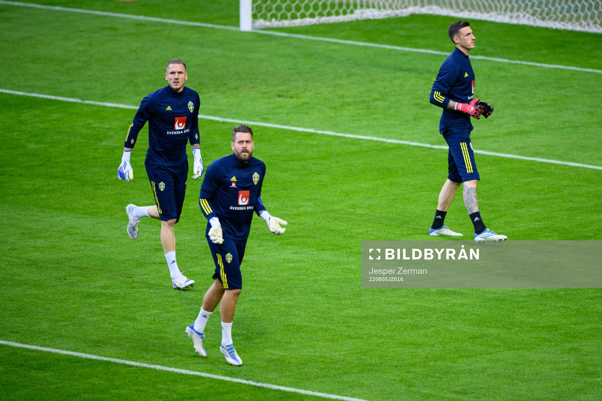 Goalkeeper Robin Olsen, goalkeeper Kristoffer Nordfeldt and