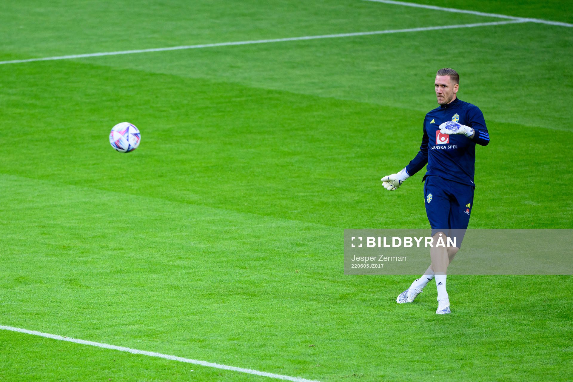 Goalkeeper Robin Olsen of Sweden