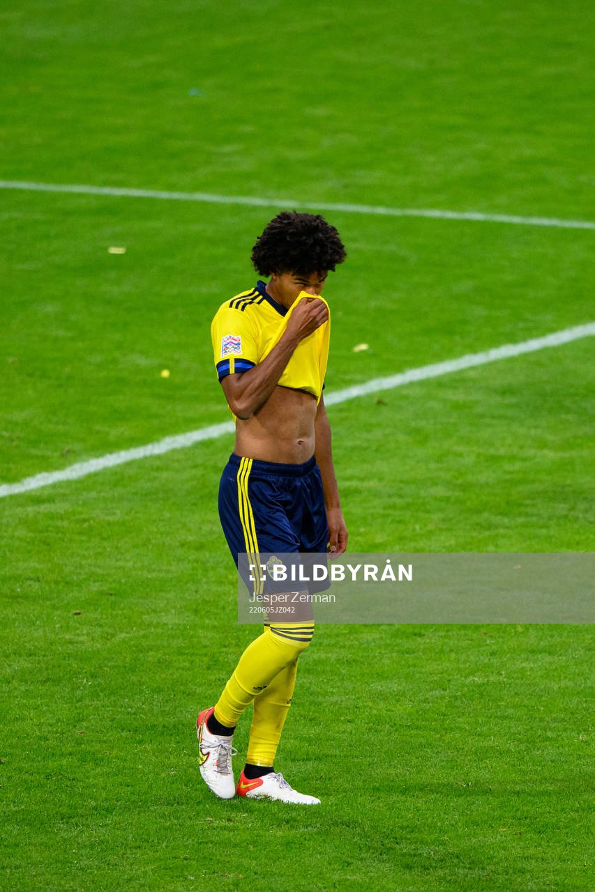 Jens Cajuste of Sweden looks dejected