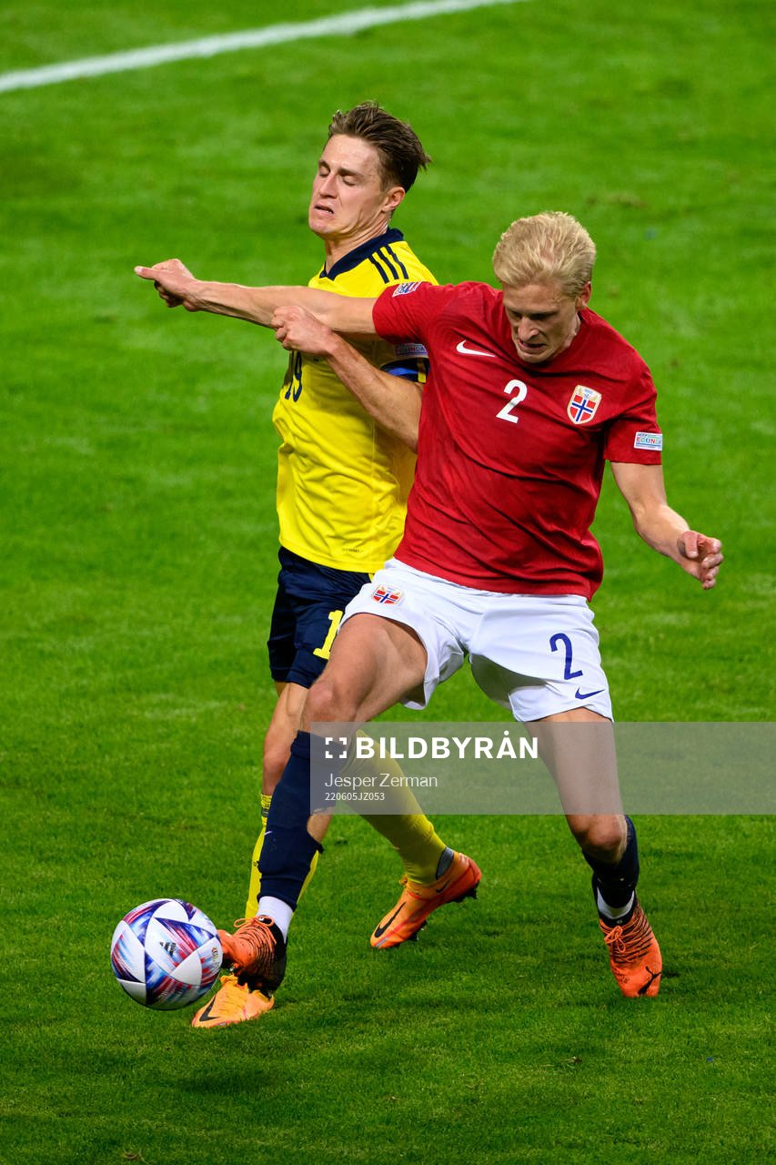 Mattias Svanberg of Sweden and Morten Thorsby of Norway