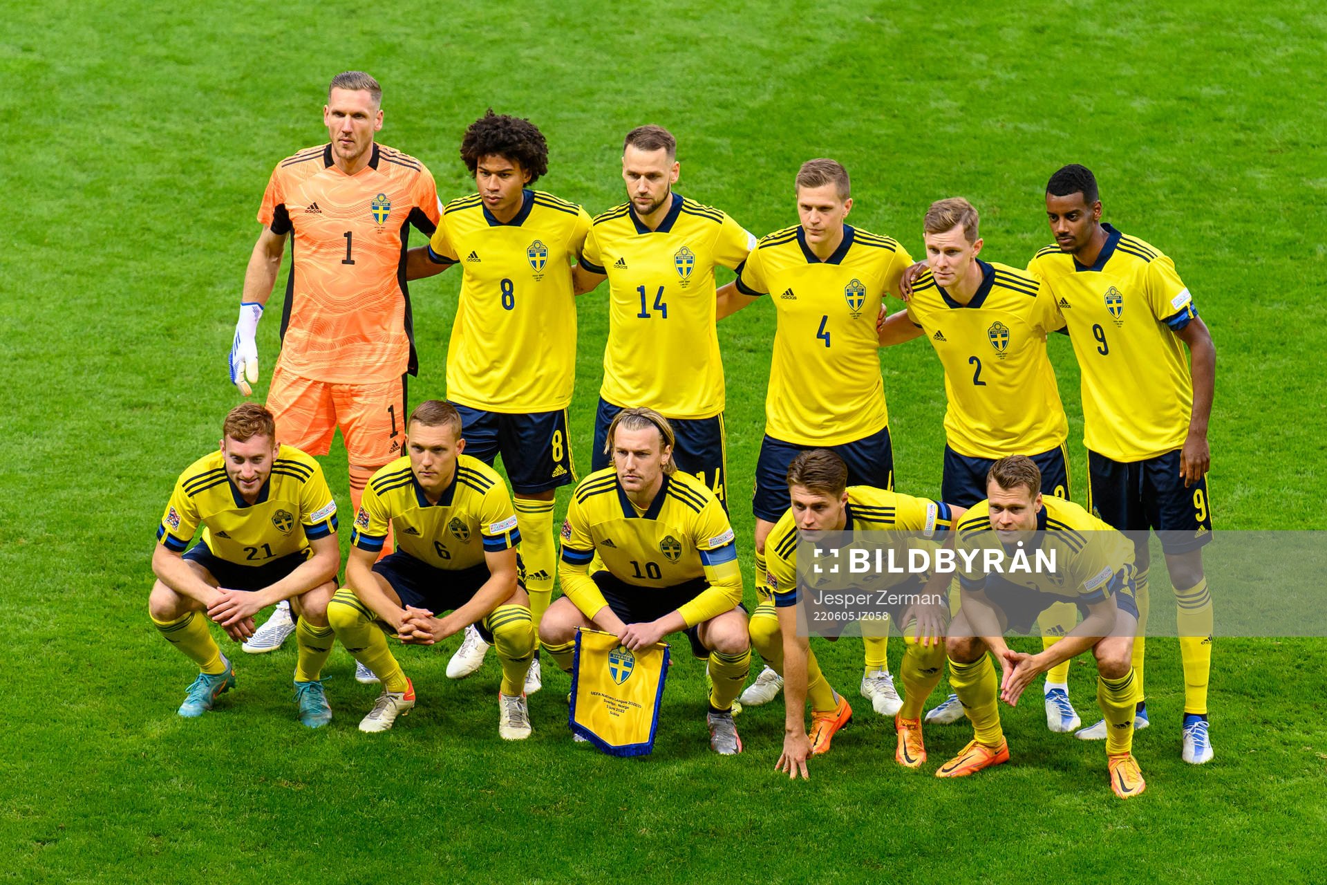 Goalkeeper Robin Olsen, Jens Cajuste, Alexander Milosevic,