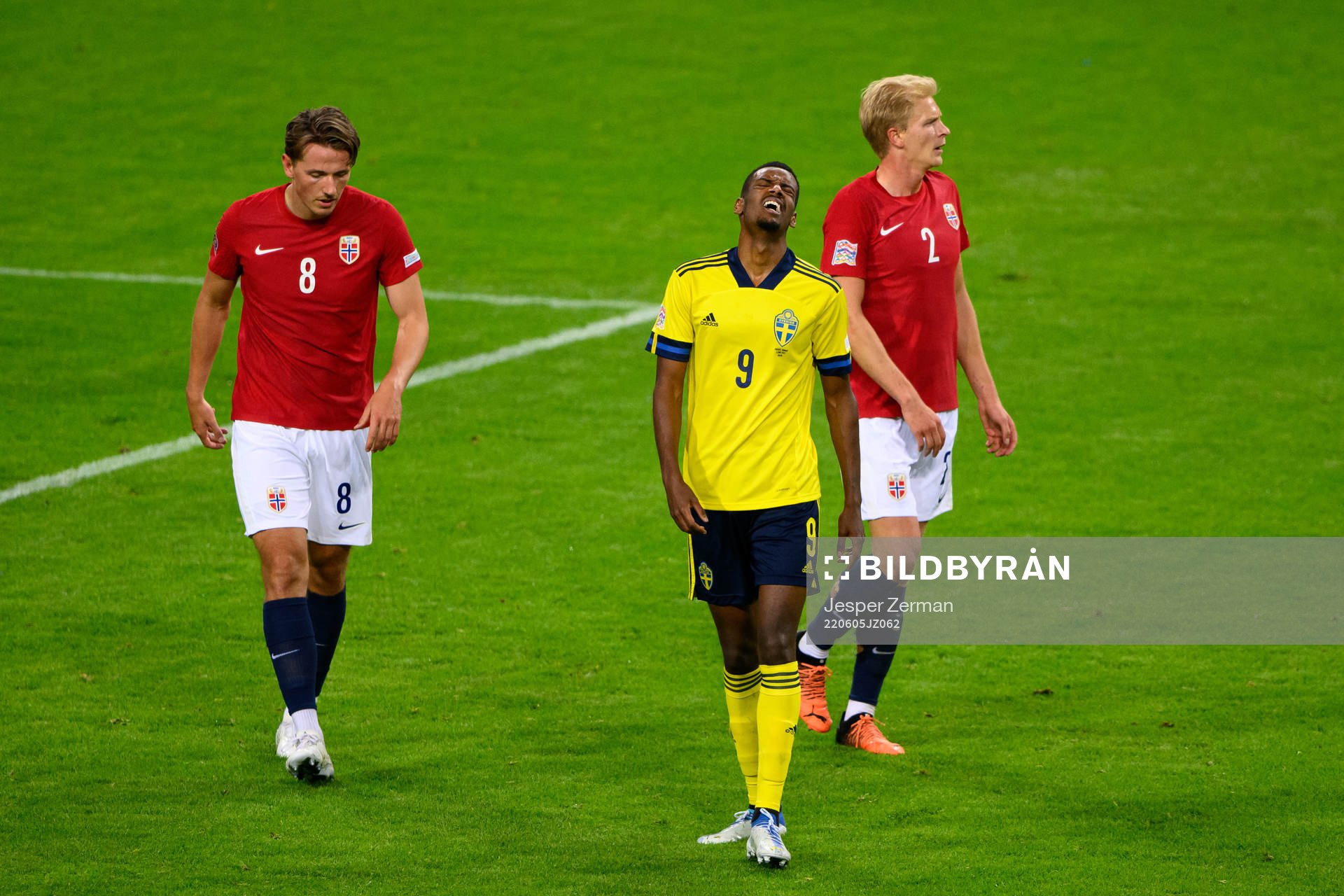 Alexander Isak of Sweden looks dejected