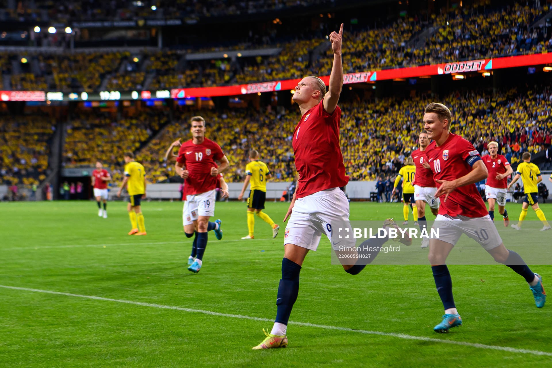 Erling Braut Haaland of Norway celebrates