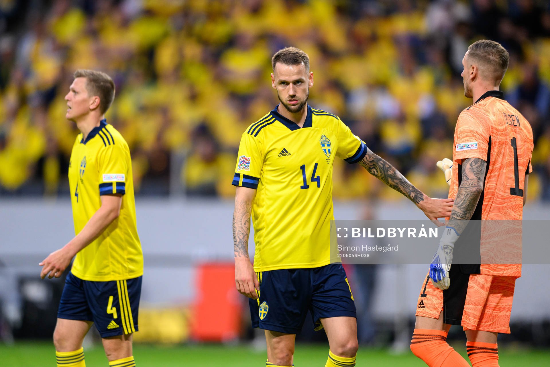 Alexander Milosevic of Sweden looks dejected