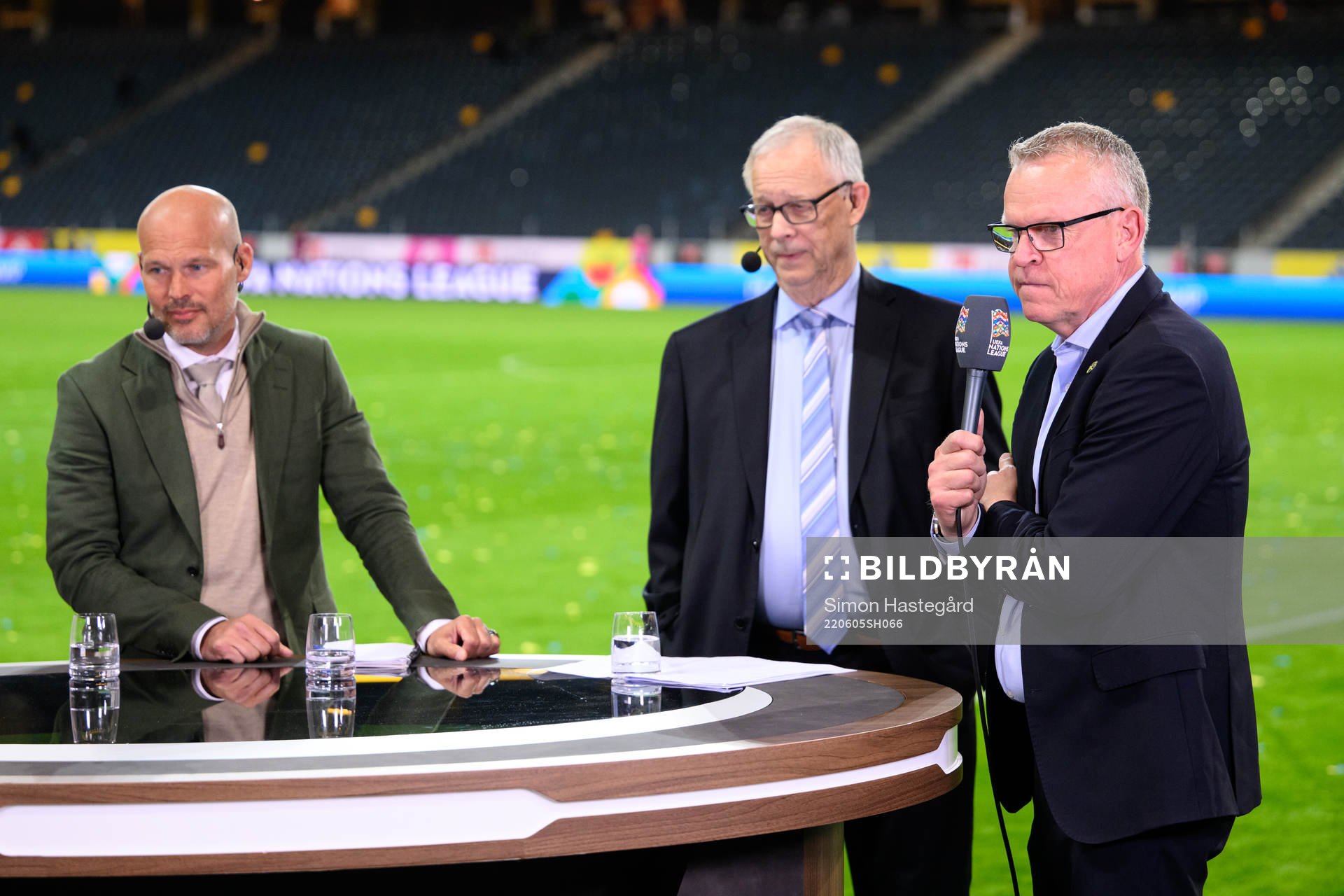Head coach Janne Andersson of Sweden in the Viaplay studio