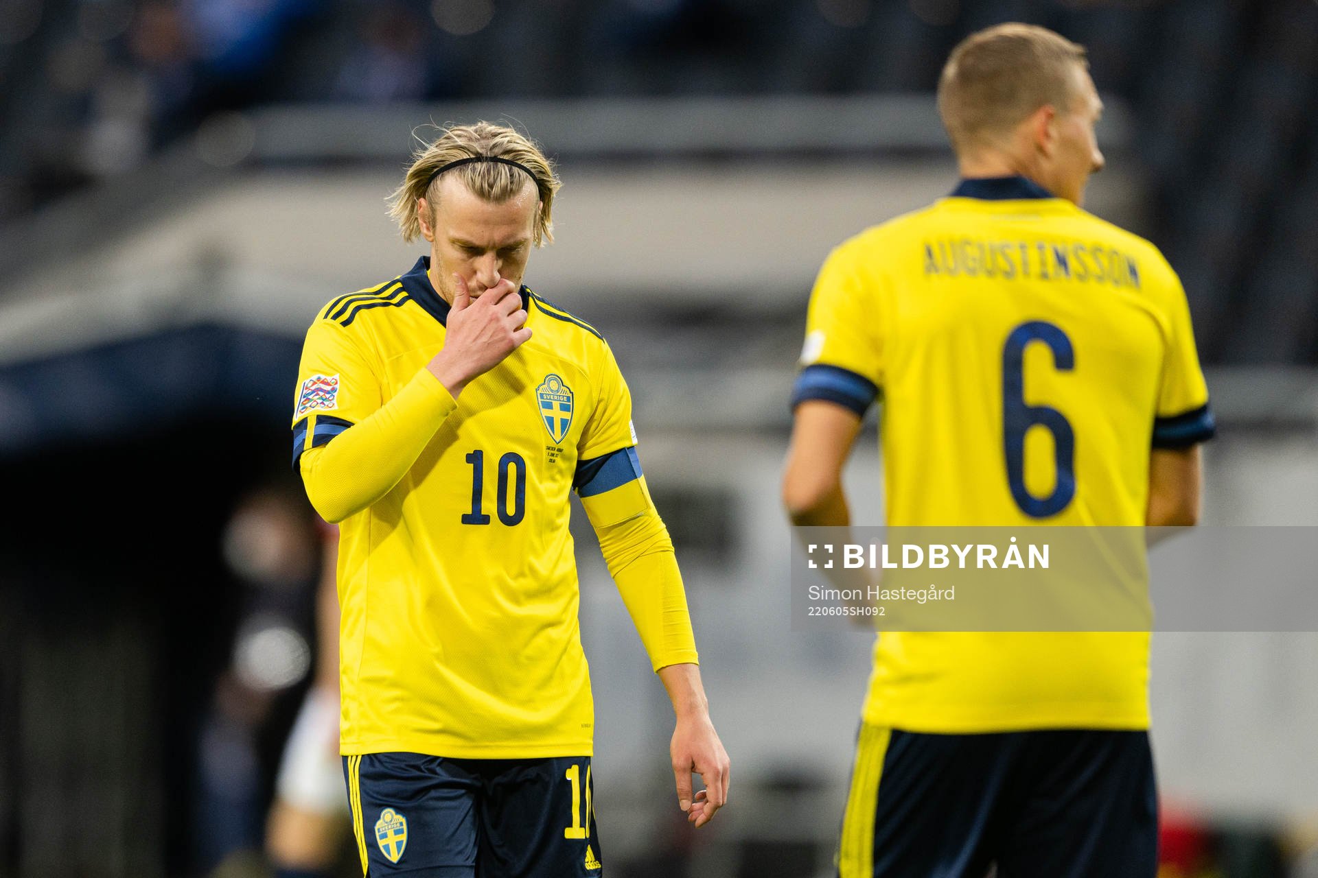 Emil Forsberg of Sweden looks dejected